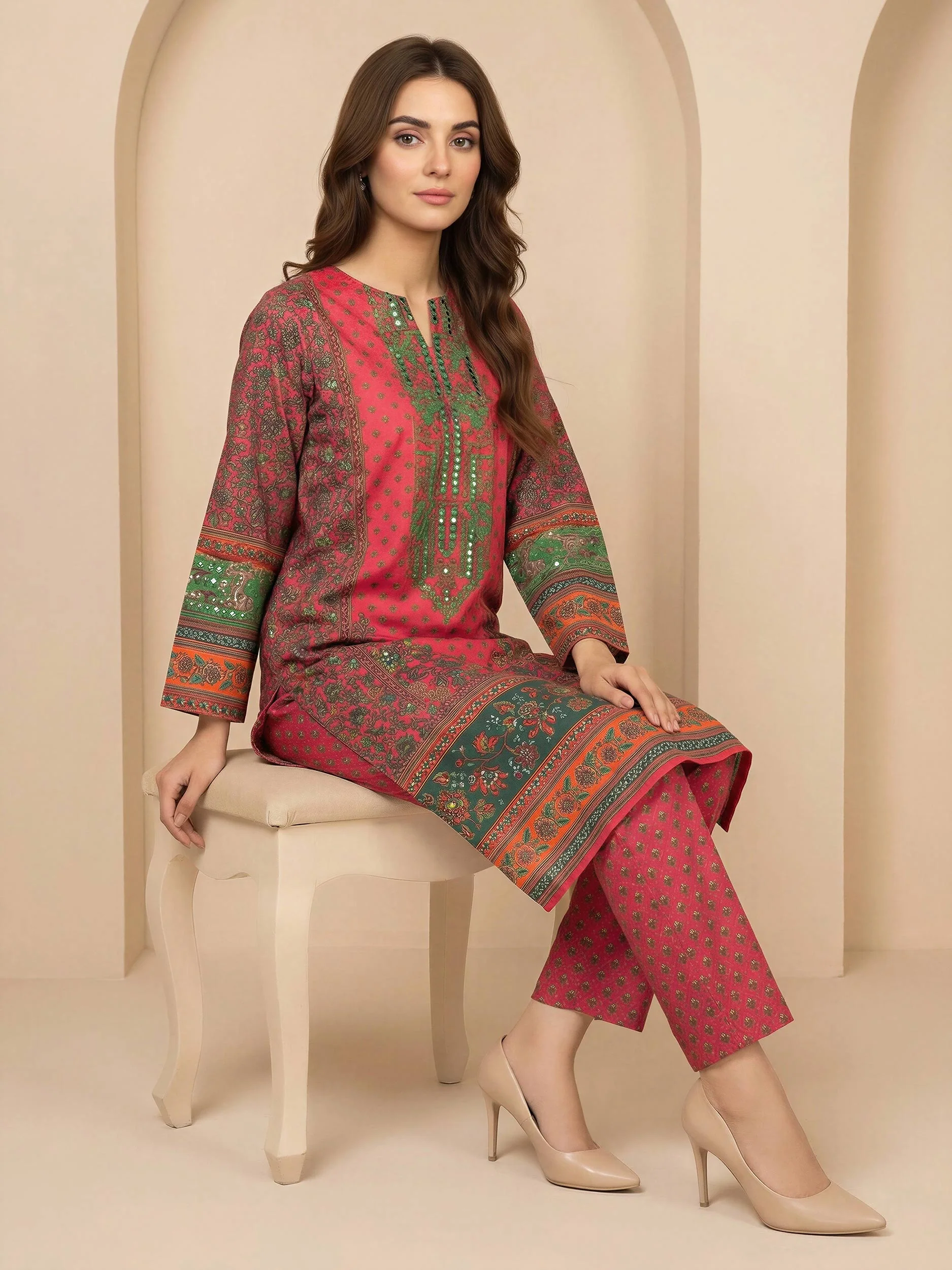 3 Piece Lawn Suit-Embroidered (Unstitched) - Image 4