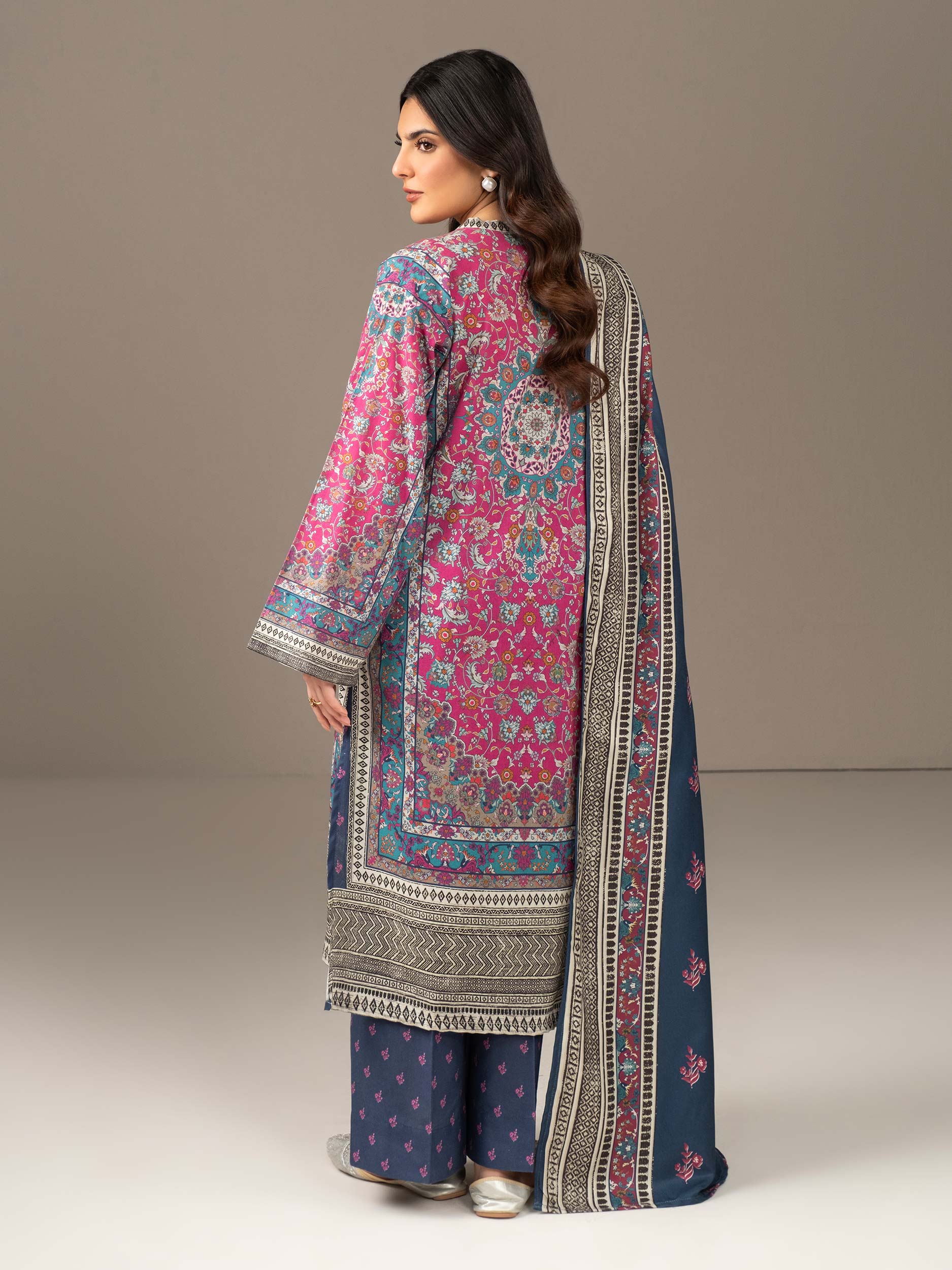 3 Piece Khaddar Suit-Printed (Unstitched) - Image 4