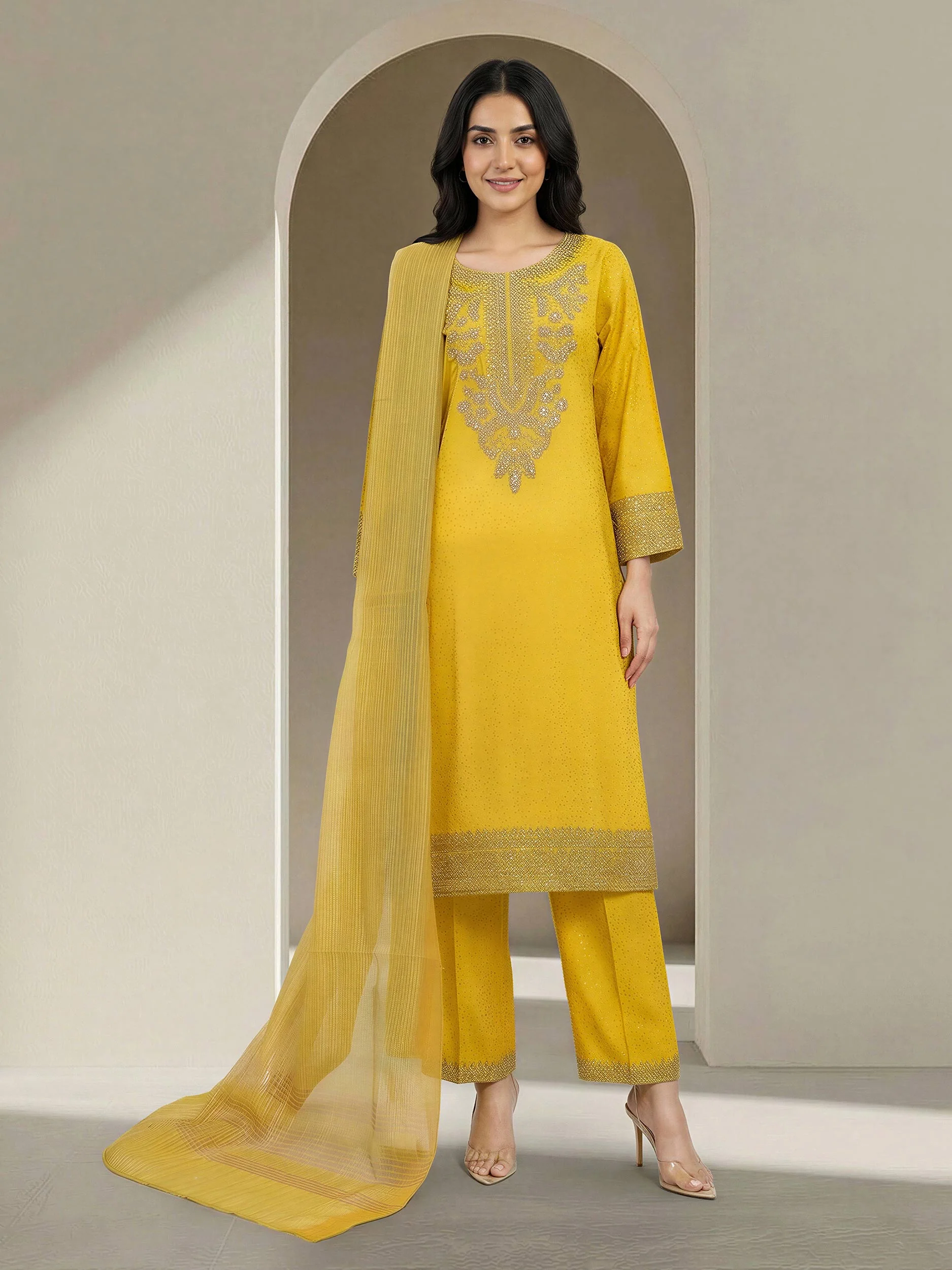 3 Piece Lawn Suit-Embroidered (Unstitched) - Image 3