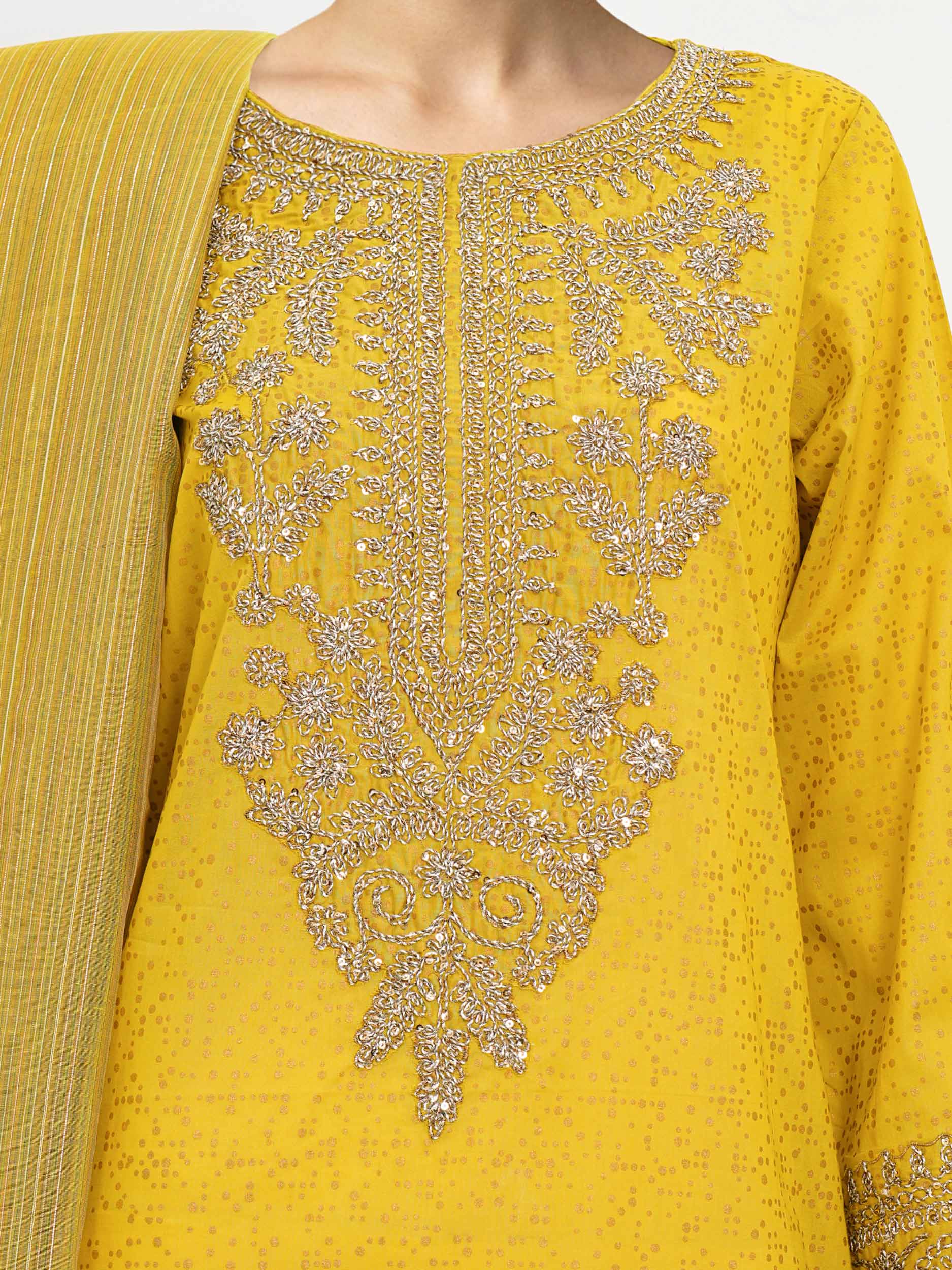 3 Piece Lawn Suit-Embroidered (Unstitched) - Image 4