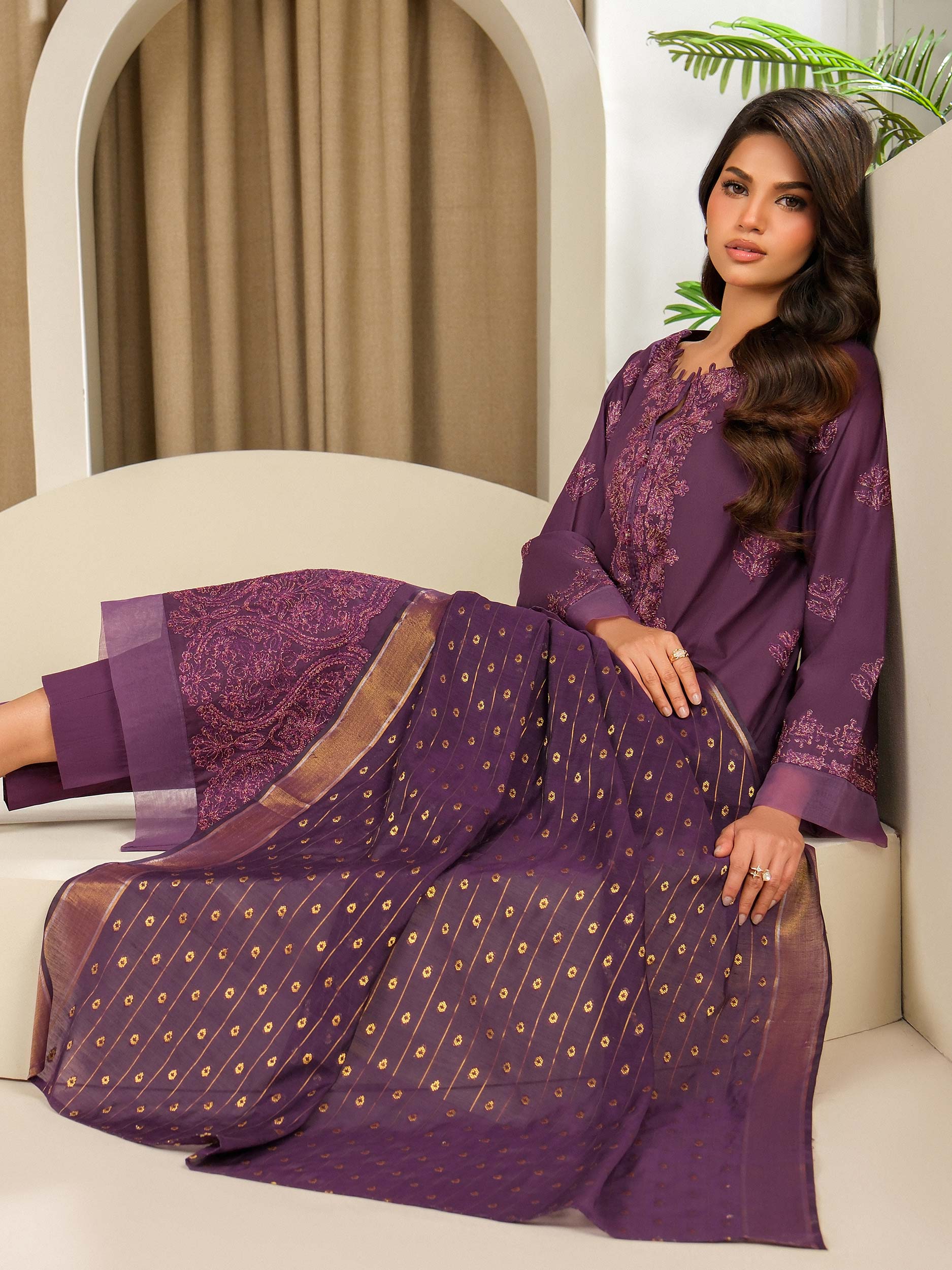 3 Piece Lawn Suit-Embroidered (Unstitched) - Image 3