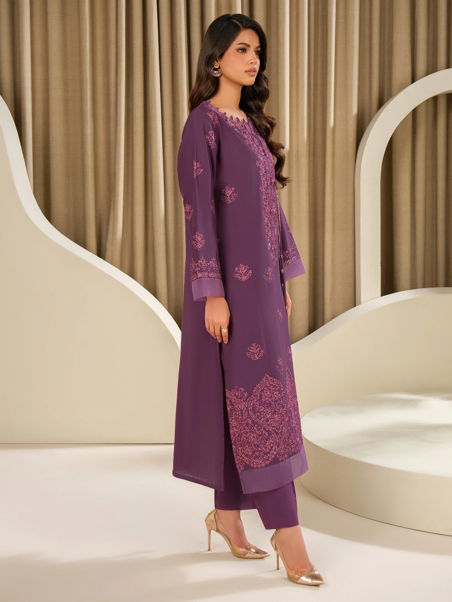 3 Piece Lawn Suit-Embroidered (Unstitched) - Image 4