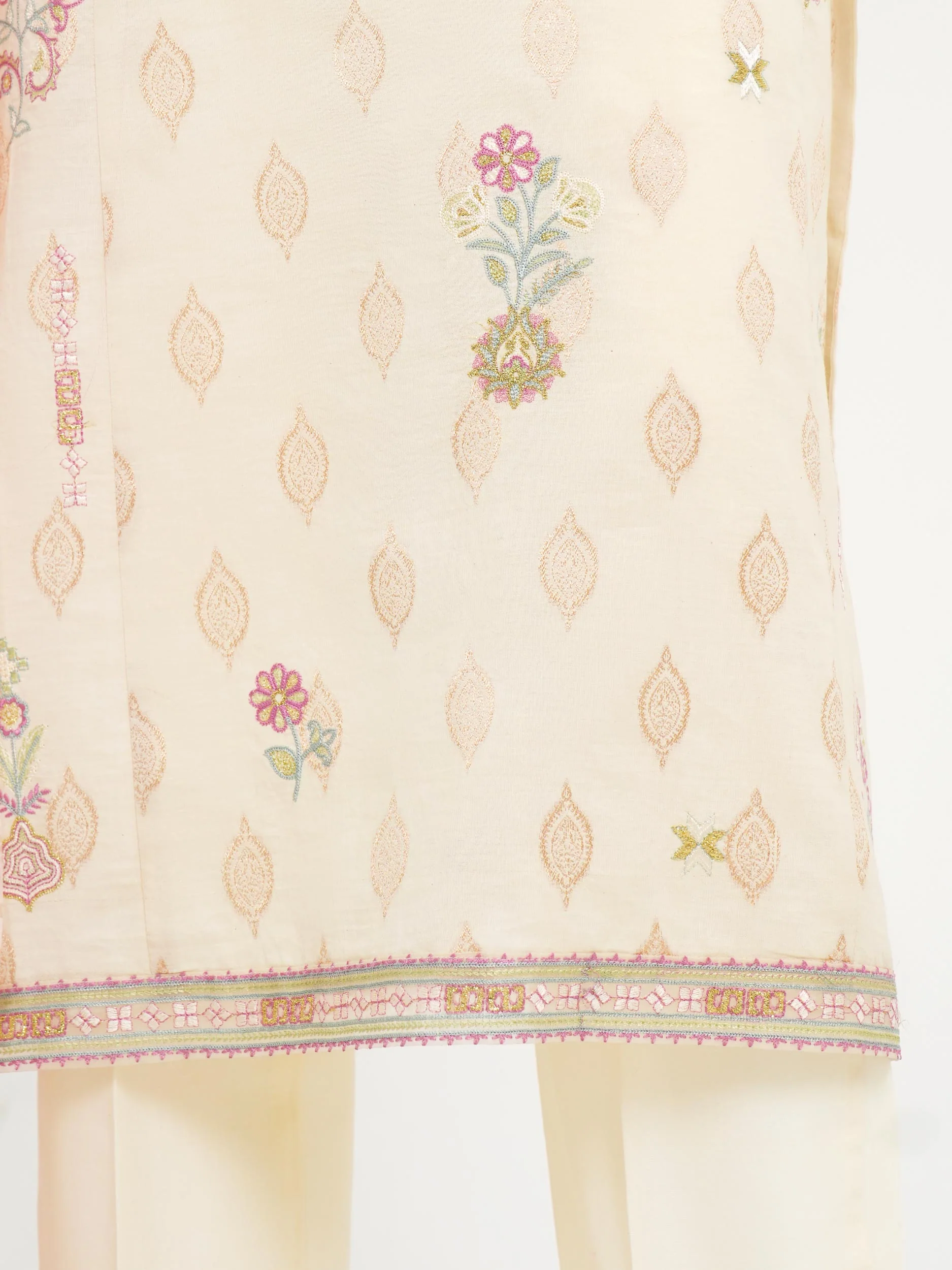 3 Piece Jacquard Suit-Embroidered (Unstitched) - Image 5