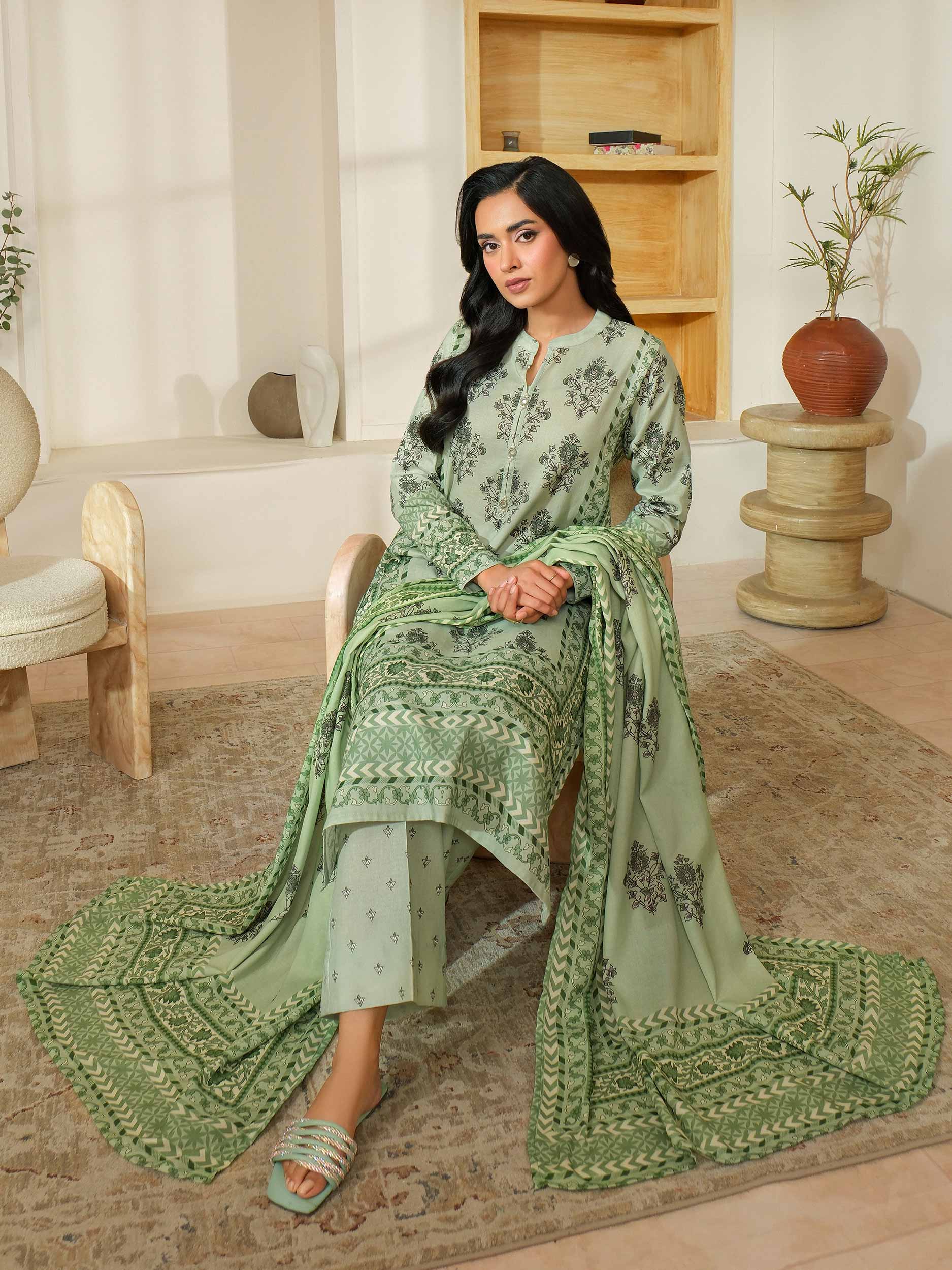 3 Piece Khaddar Suit-Printed (Unstitched) - Image 6