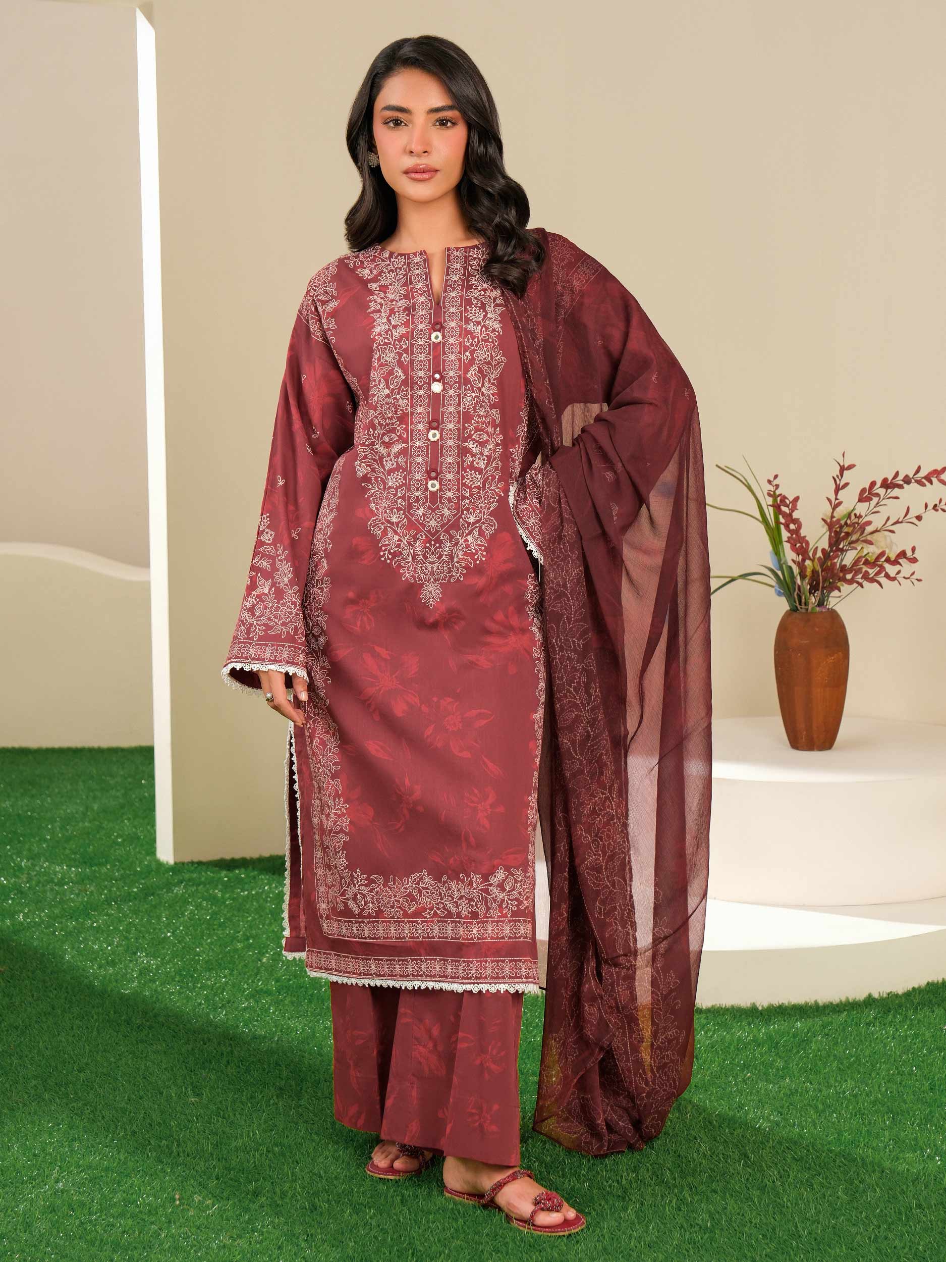 3 Piece Lawn Suit-Paste Print (Unstitched) - Image 3