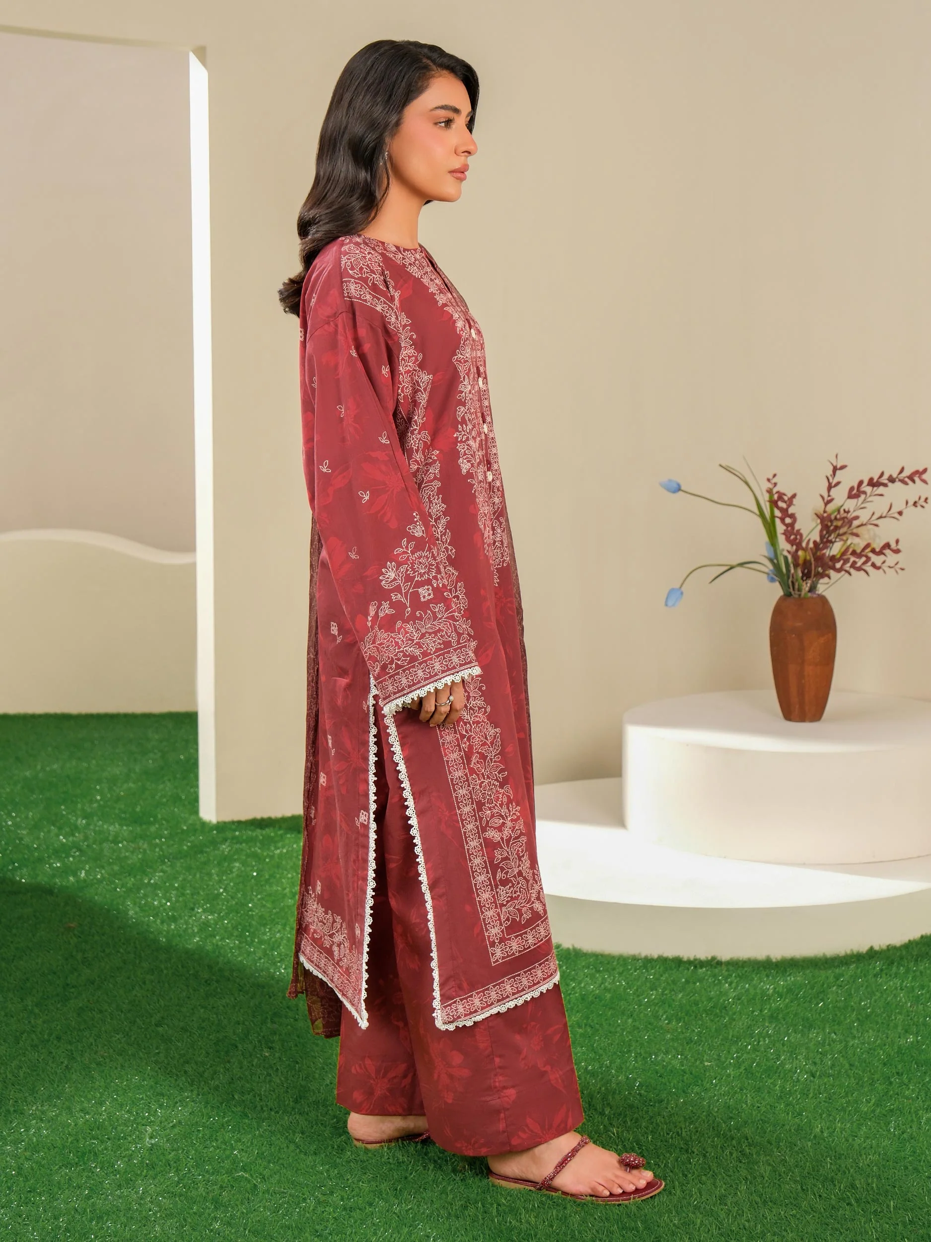 3 Piece Lawn Suit-Paste Print (Unstitched) - Image 4