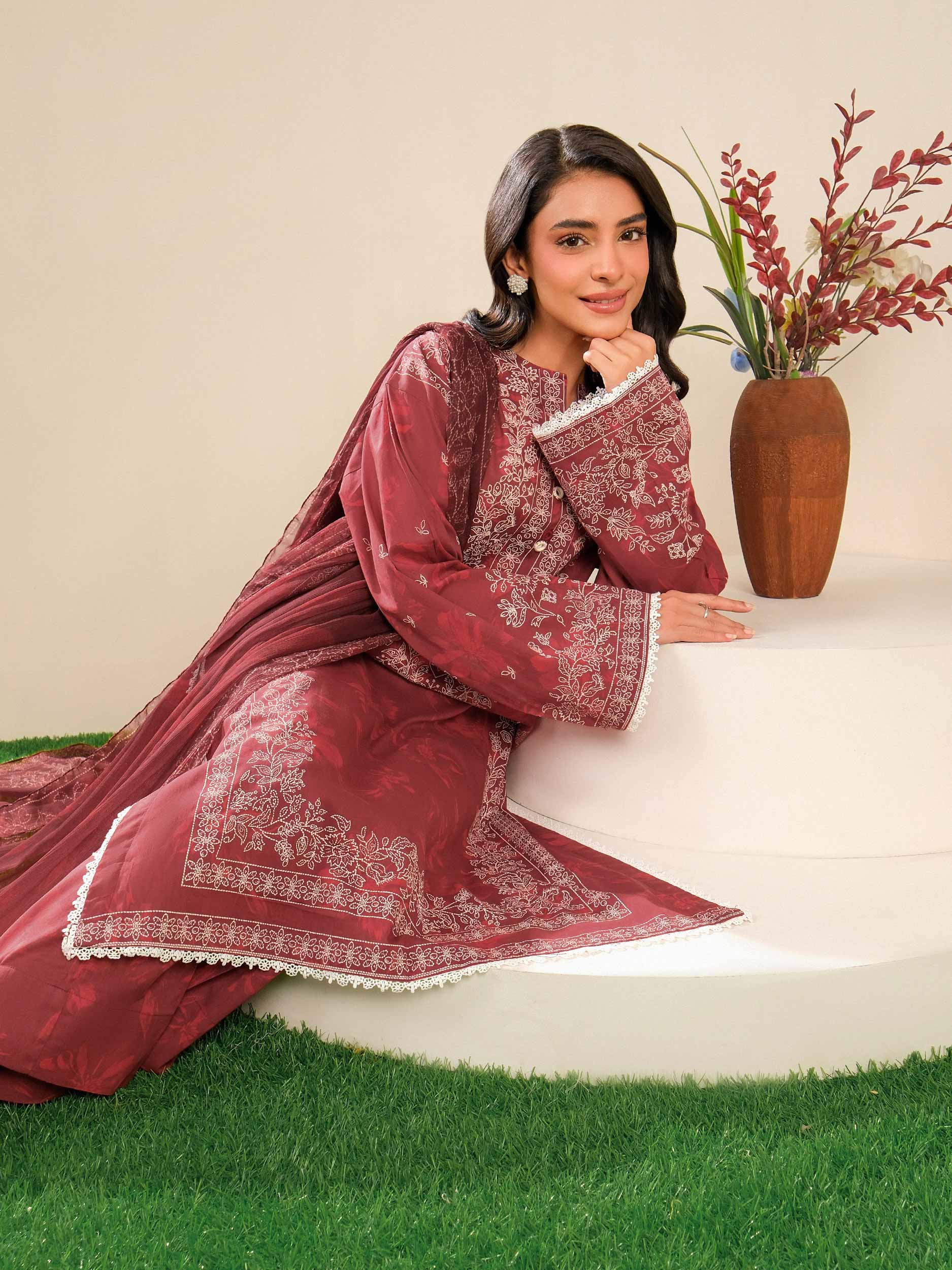 3 Piece Lawn Suit-Paste Print (Unstitched) - Image 6