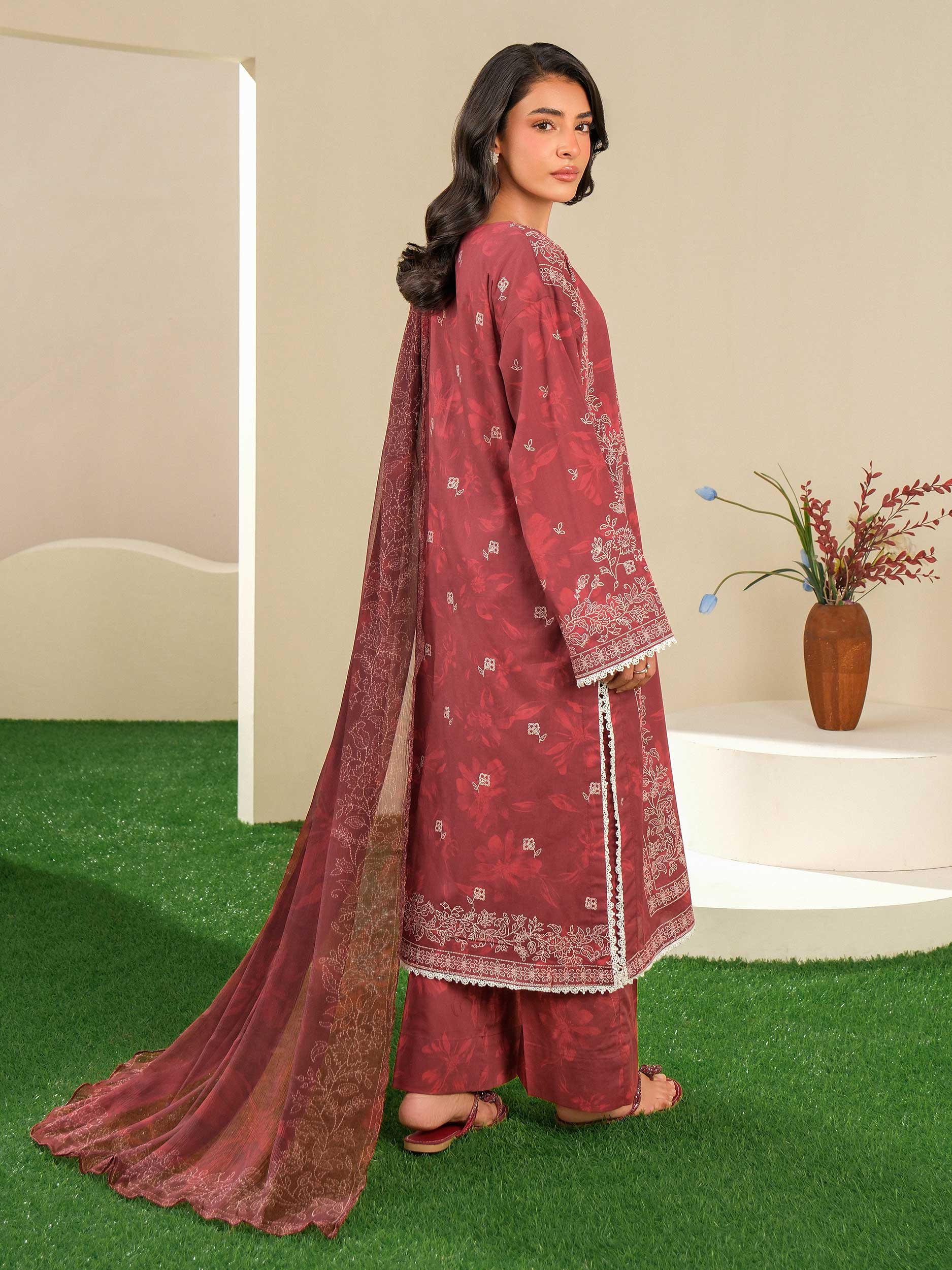 3 Piece Lawn Suit-Paste Print (Unstitched) - Image 7