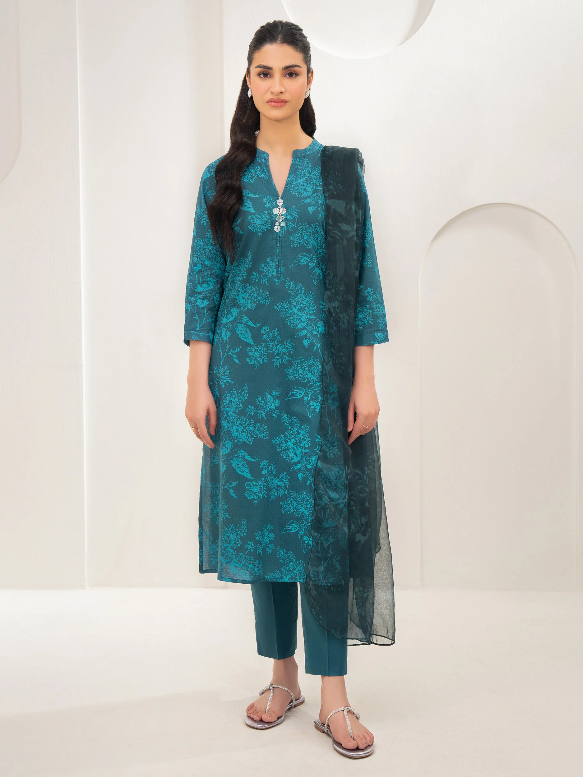 3 Piece Lawn Suit-Printed (Unstitched) - Image 2