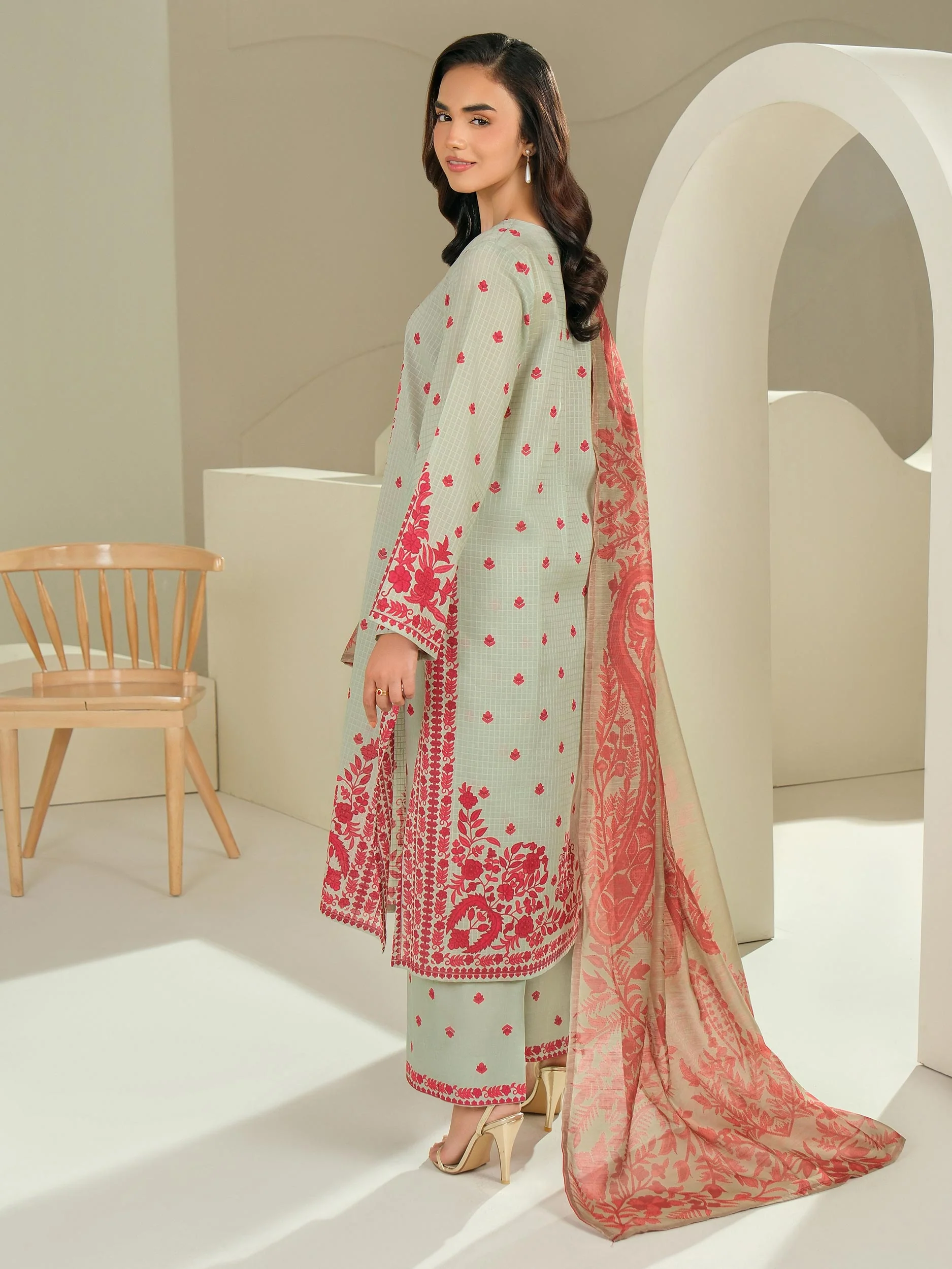 3 Piece Lawn Suit-Printed (Unstitched) - Image 4