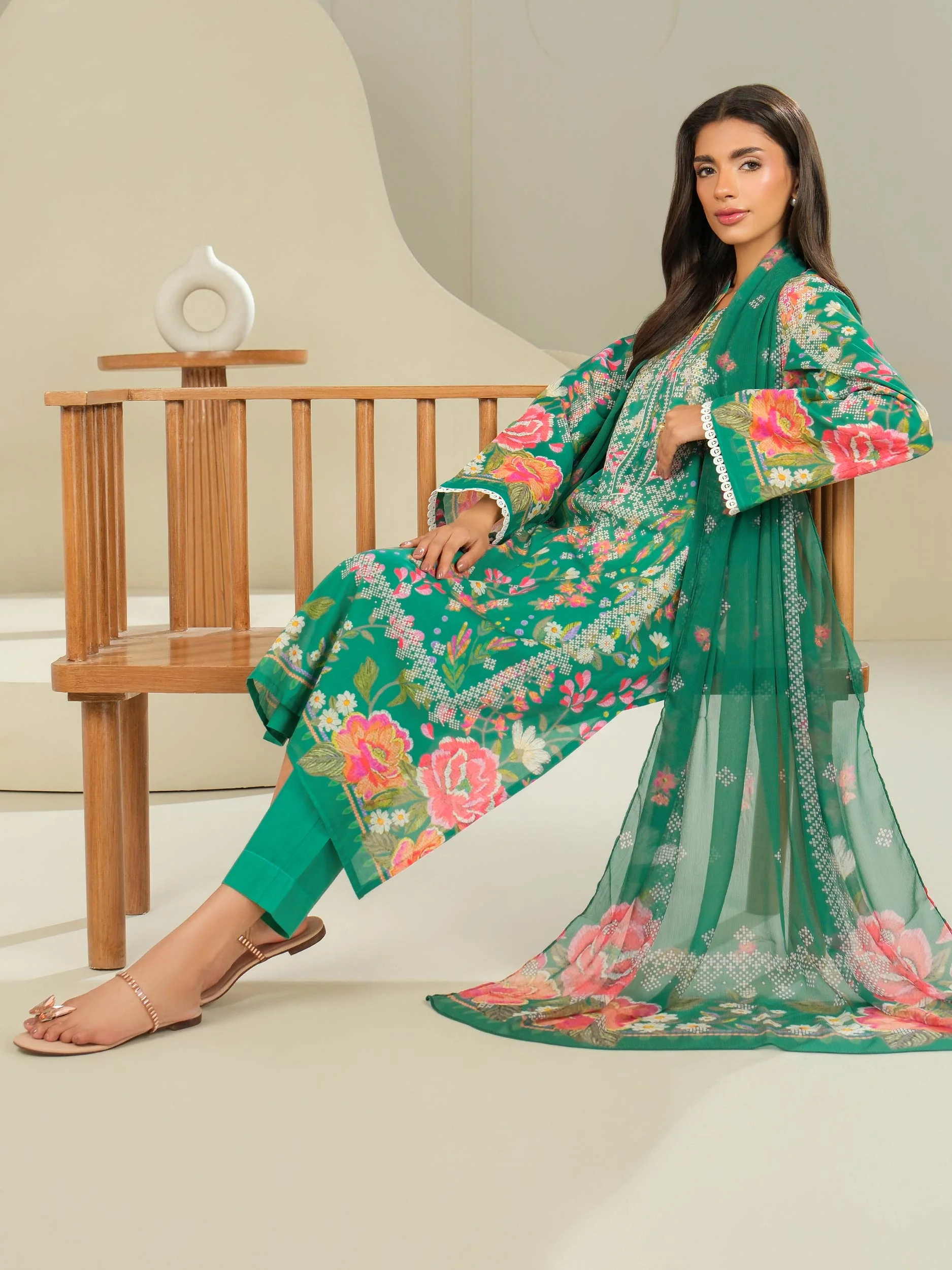 3 Piece Lawn Suit-Printed (Unstitched) - Image 3