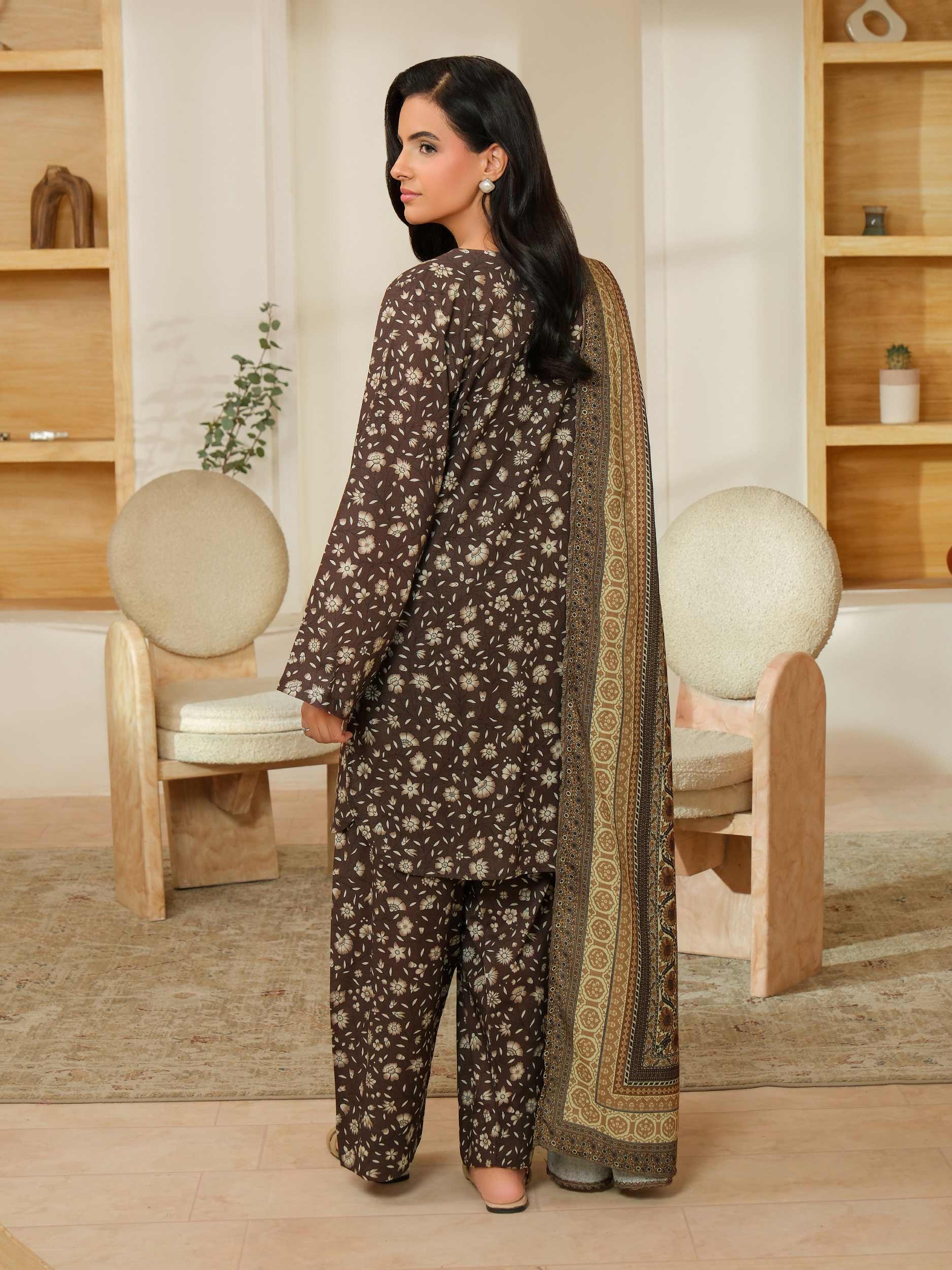 3 Piece Khaddar Suit-Printed (Unstitched) - Image 5