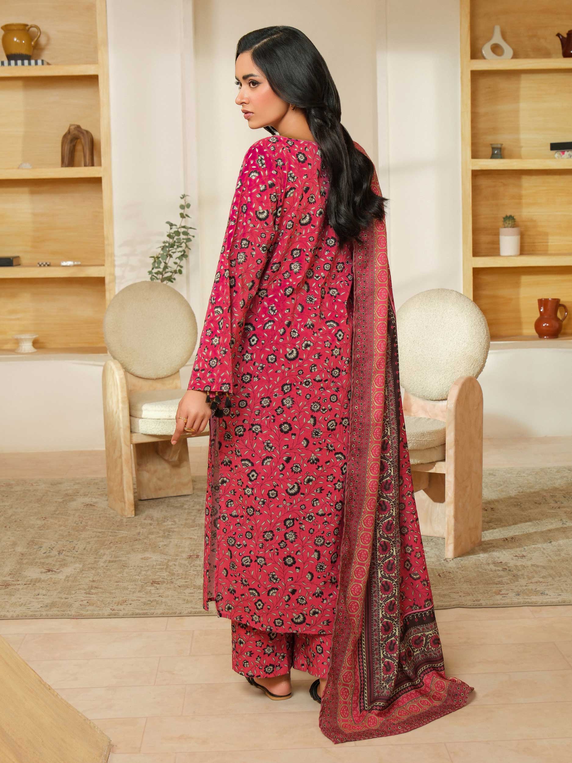 3 Piece Khaddar Suit-Printed (Unstitched) - Image 4