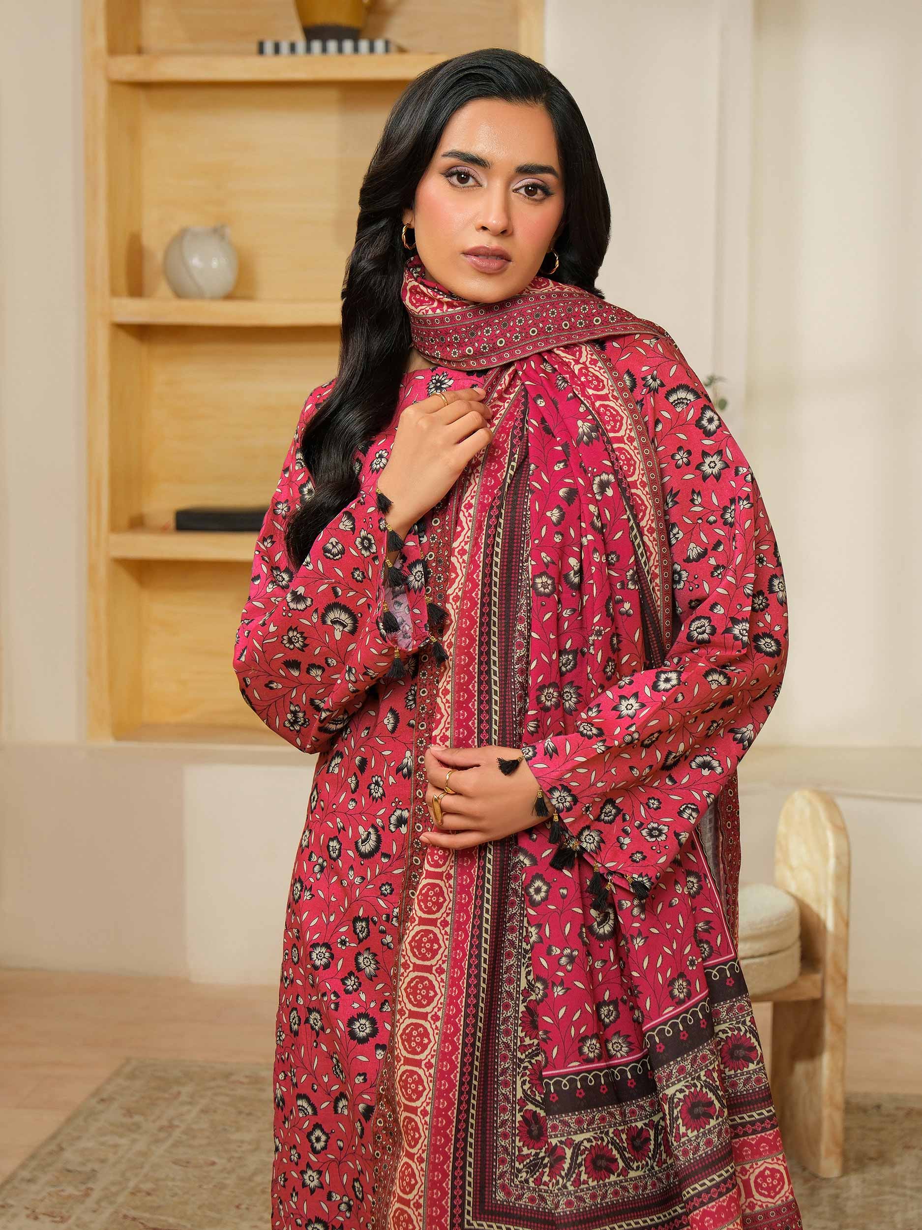 3 Piece Khaddar Suit-Printed (Unstitched) - Image 5