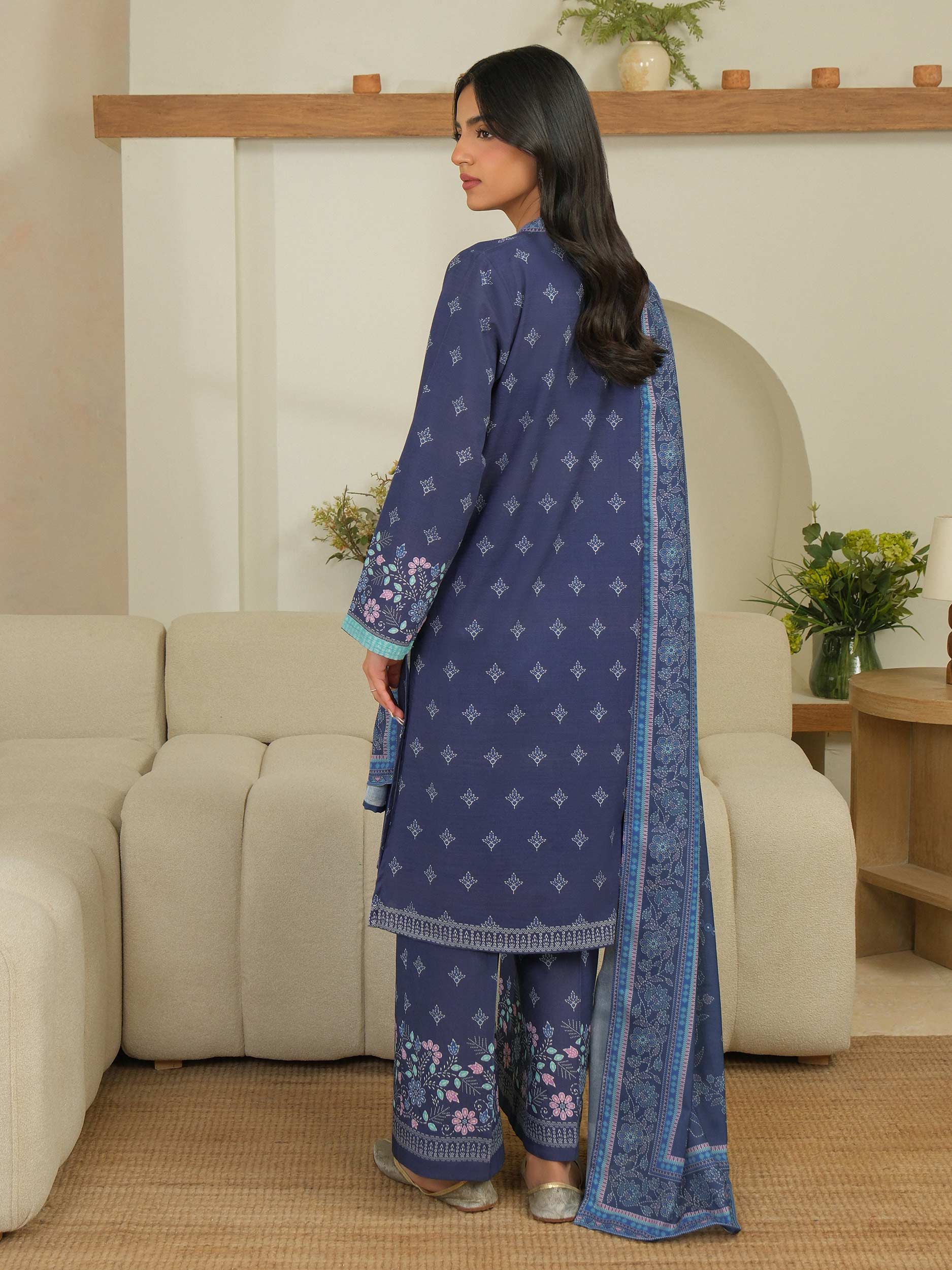 3 Piece Khaddar Suit-Printed (Unstitched) - Image 6