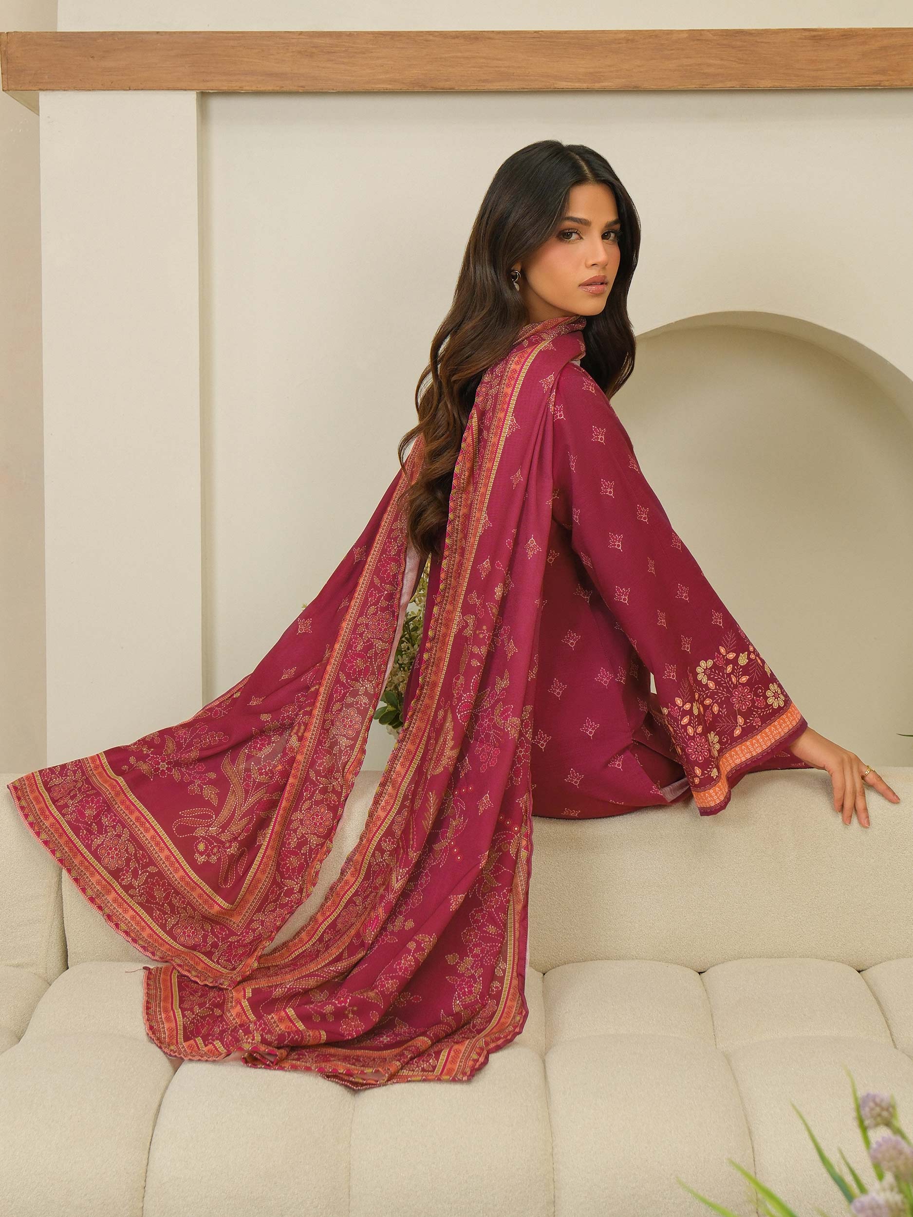3 Piece Khaddar Suit-Printed (Unstitched) - Image 5