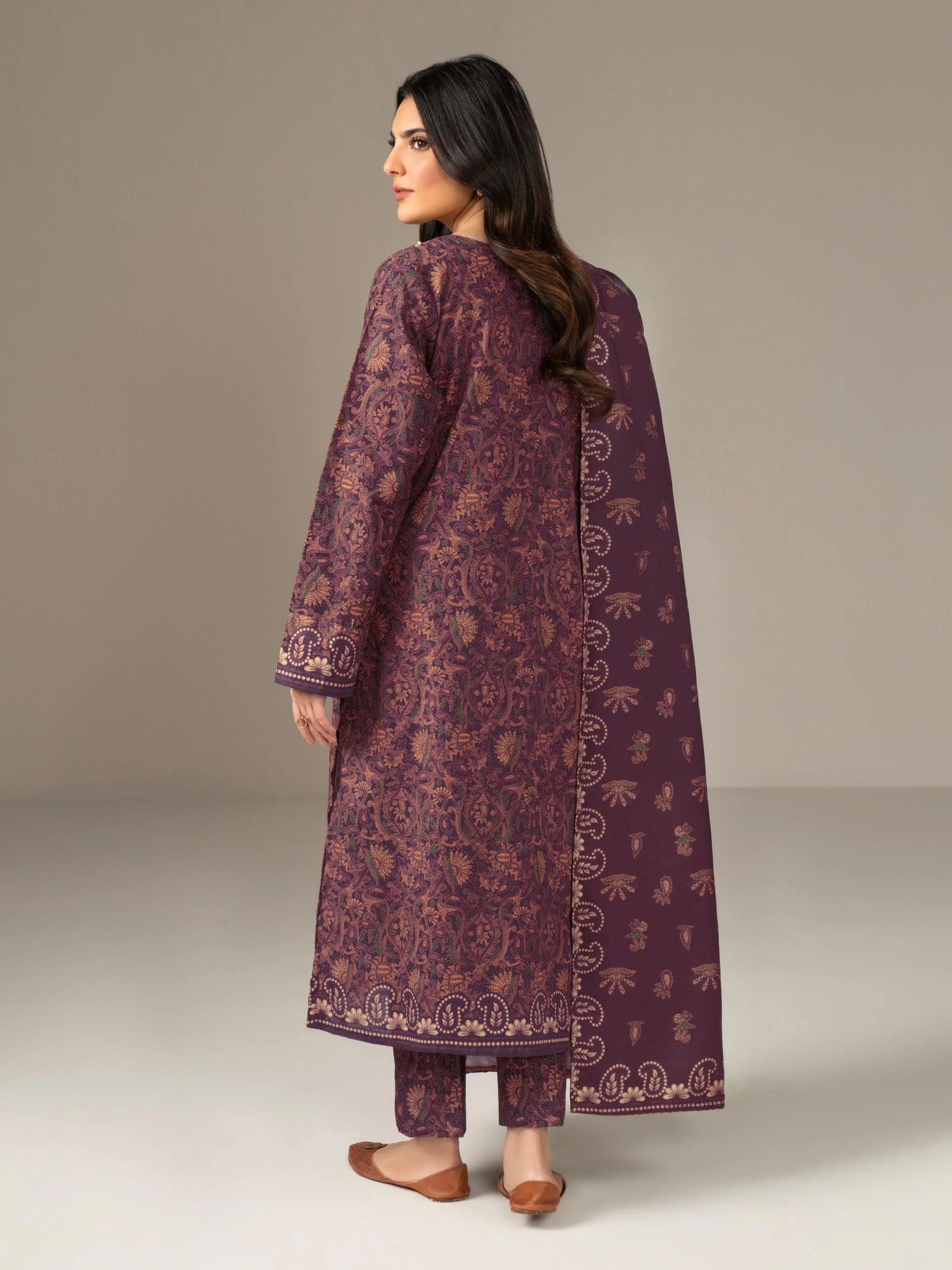 3 Piece Khaddar Suit-Printed (Unstitched) - Image 4