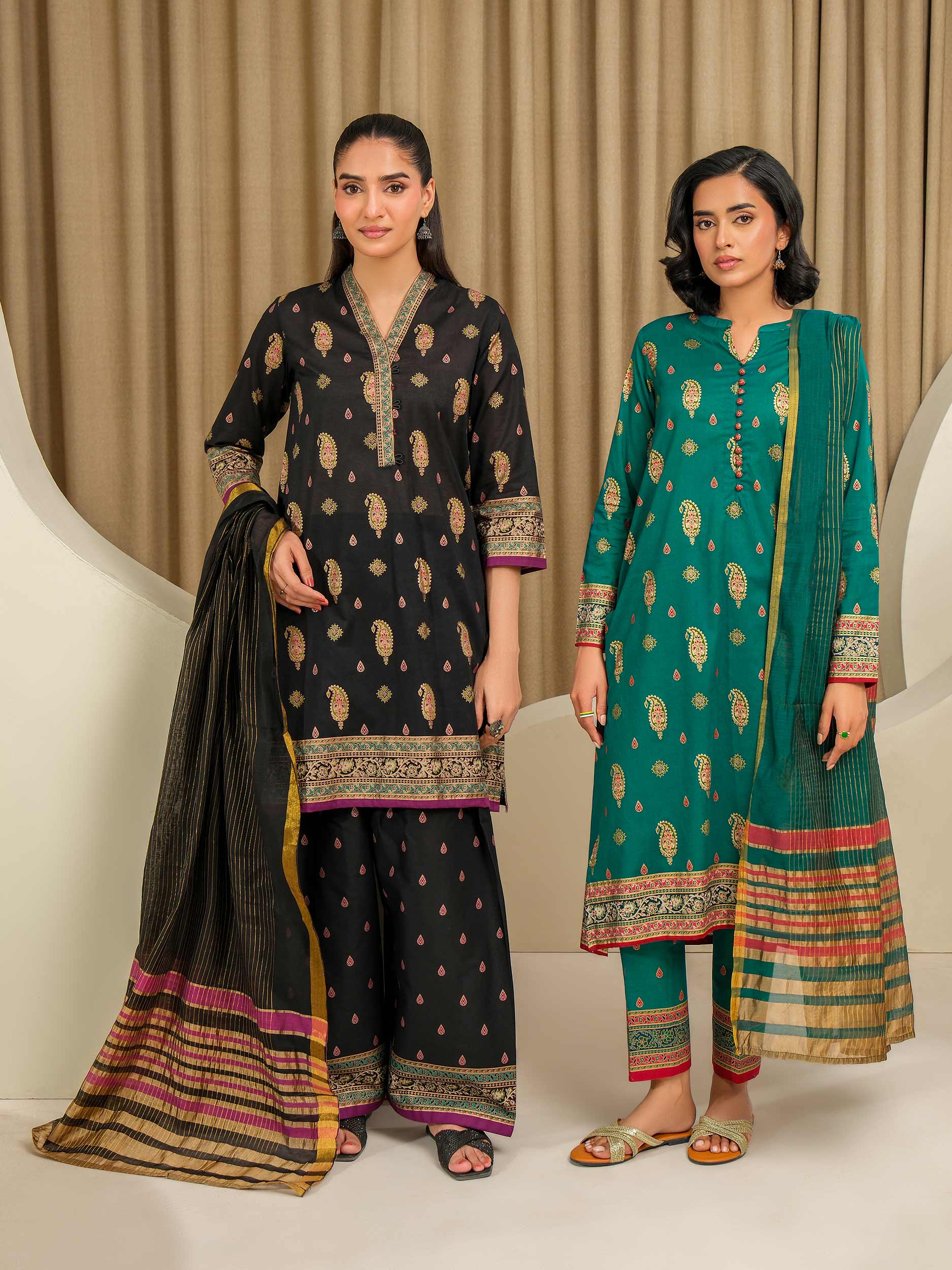 3 Piece Lawn Suit-Paste Print (Unstitched) - Image 7