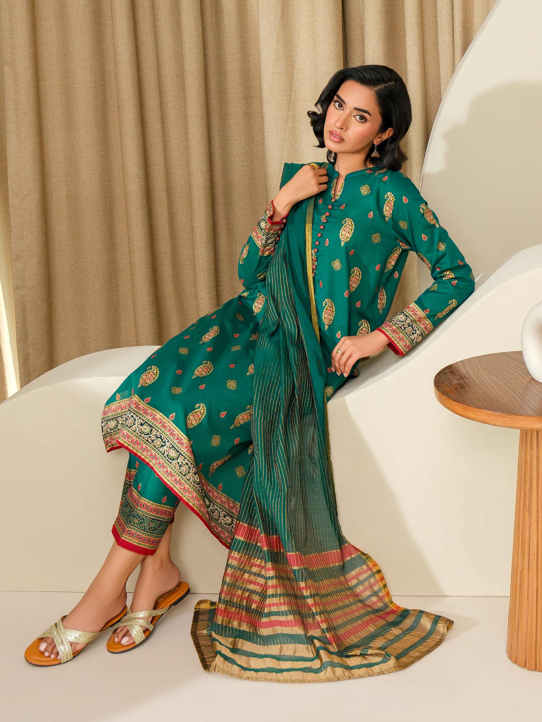 3 Piece Lawn Suit-Paste Print (Unstitched) - Image 4