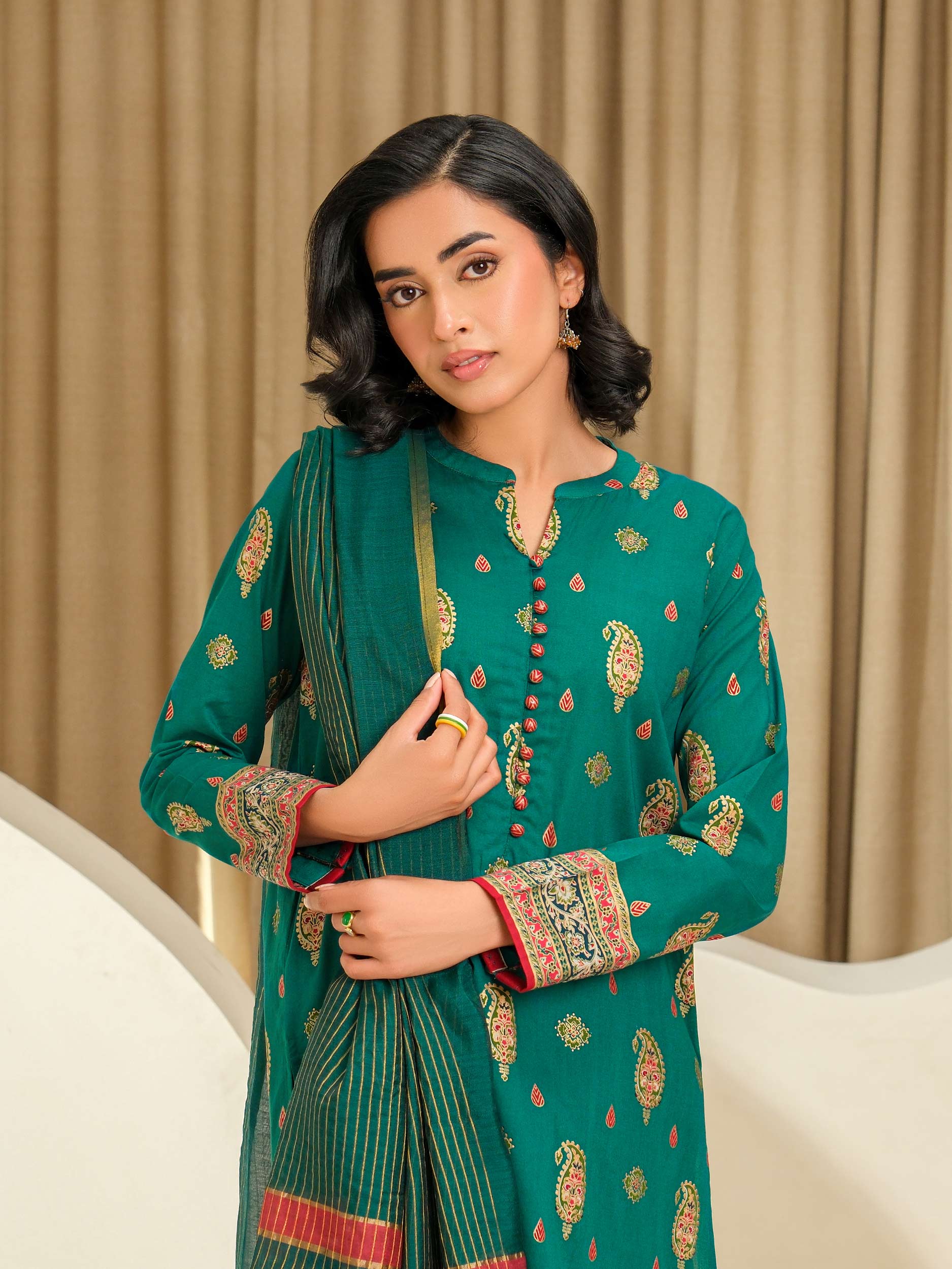3 Piece Lawn Suit-Paste Print (Unstitched) - Image 5
