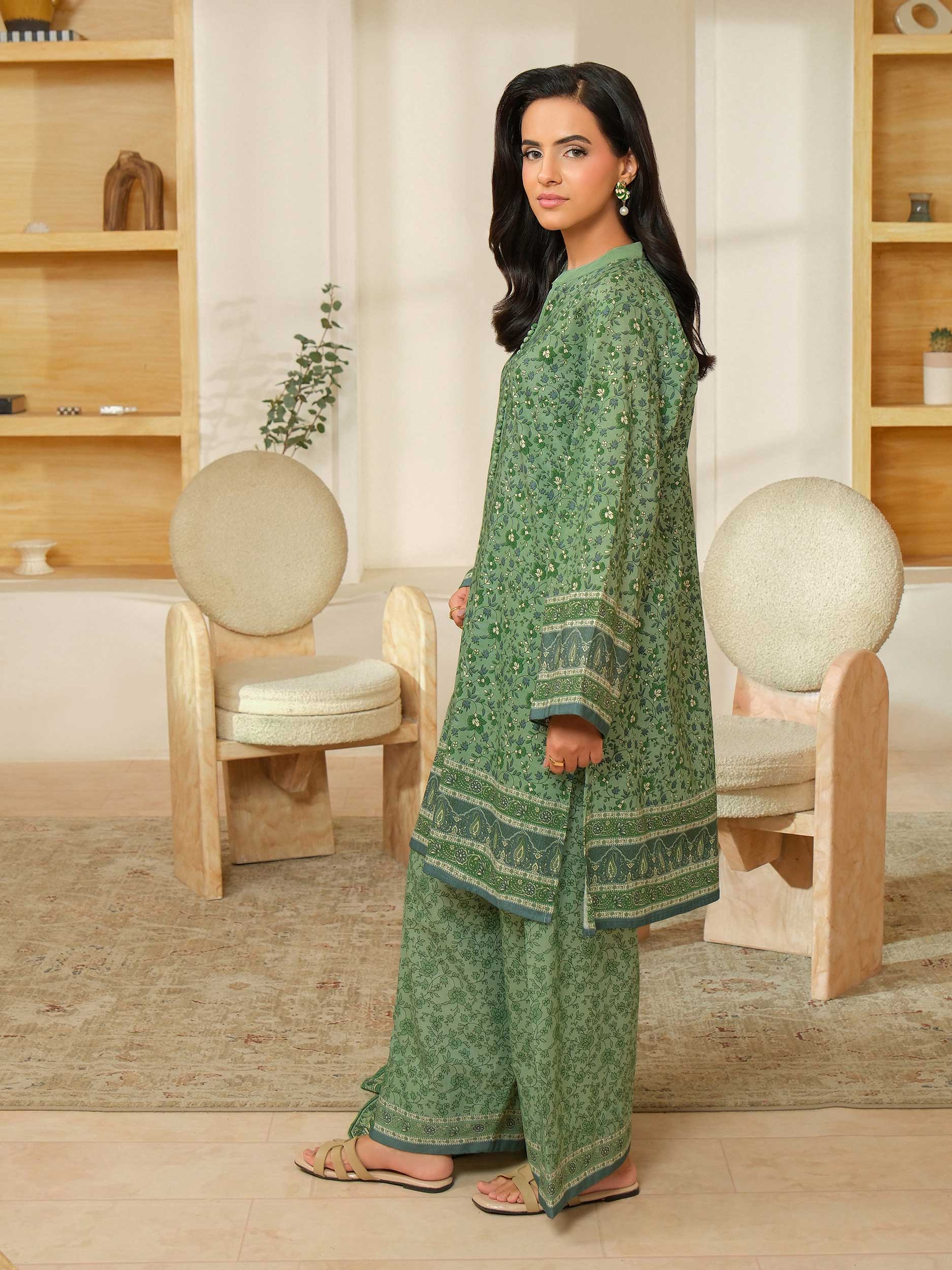 3 Piece Khaddar Suit-Printed (Unstitched) - Image 3