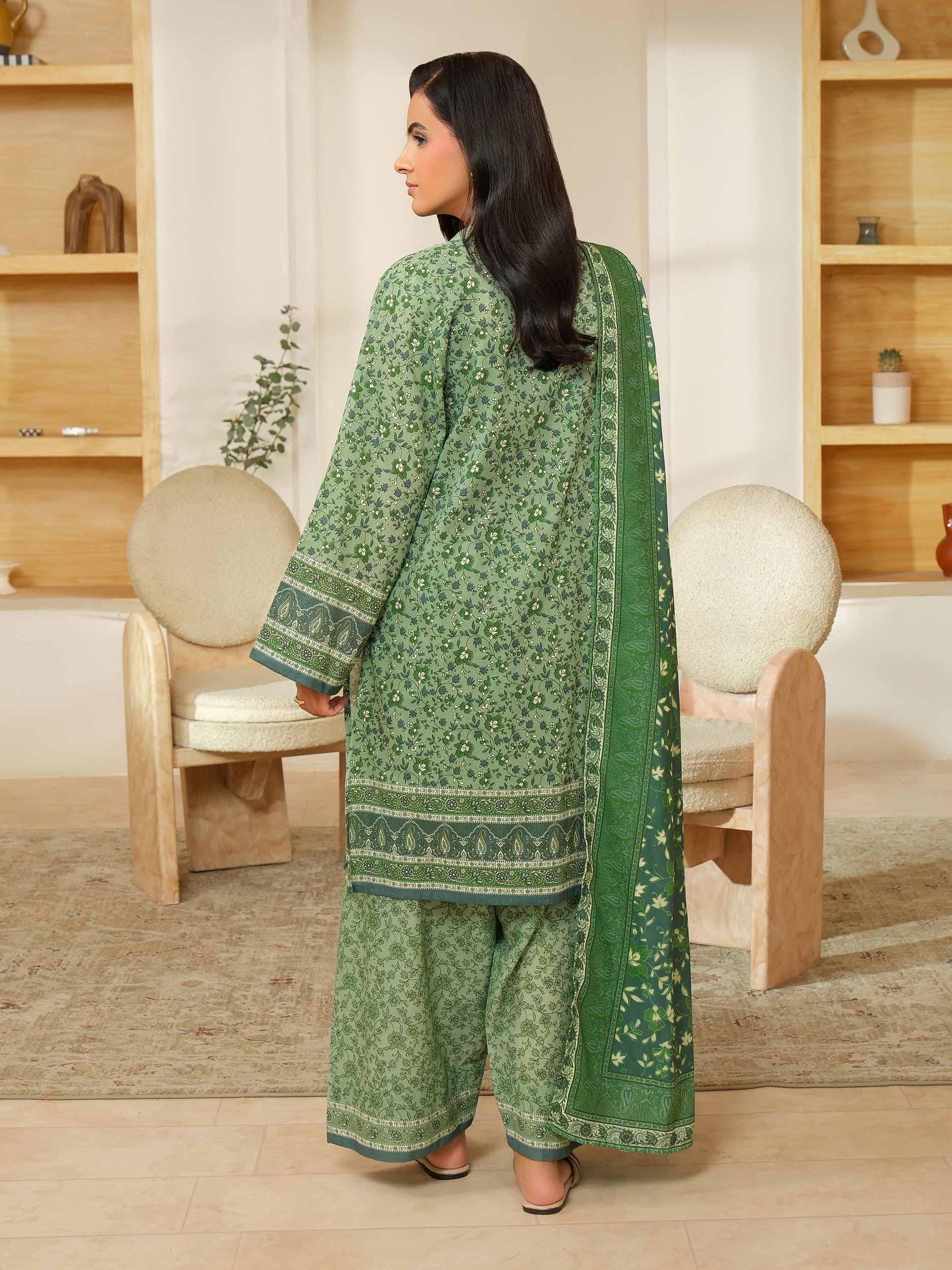 3 Piece Khaddar Suit-Printed (Unstitched) - Image 4
