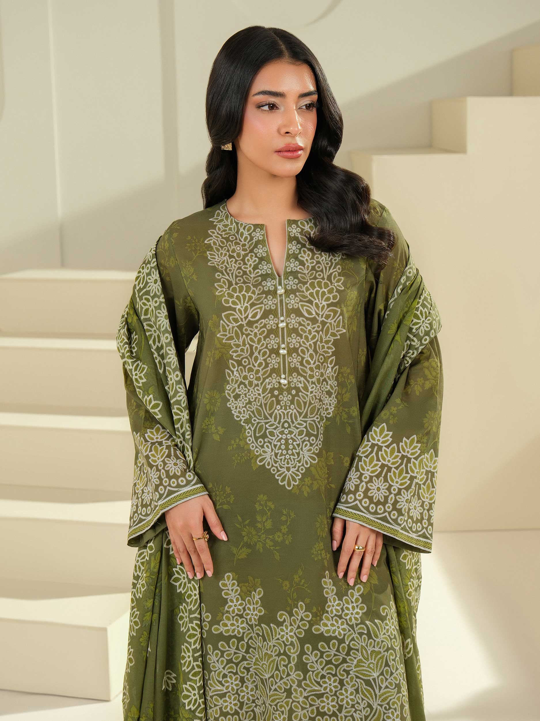 3 Piece Lawn Suit-Paste Print (Unstitched) - Image 2