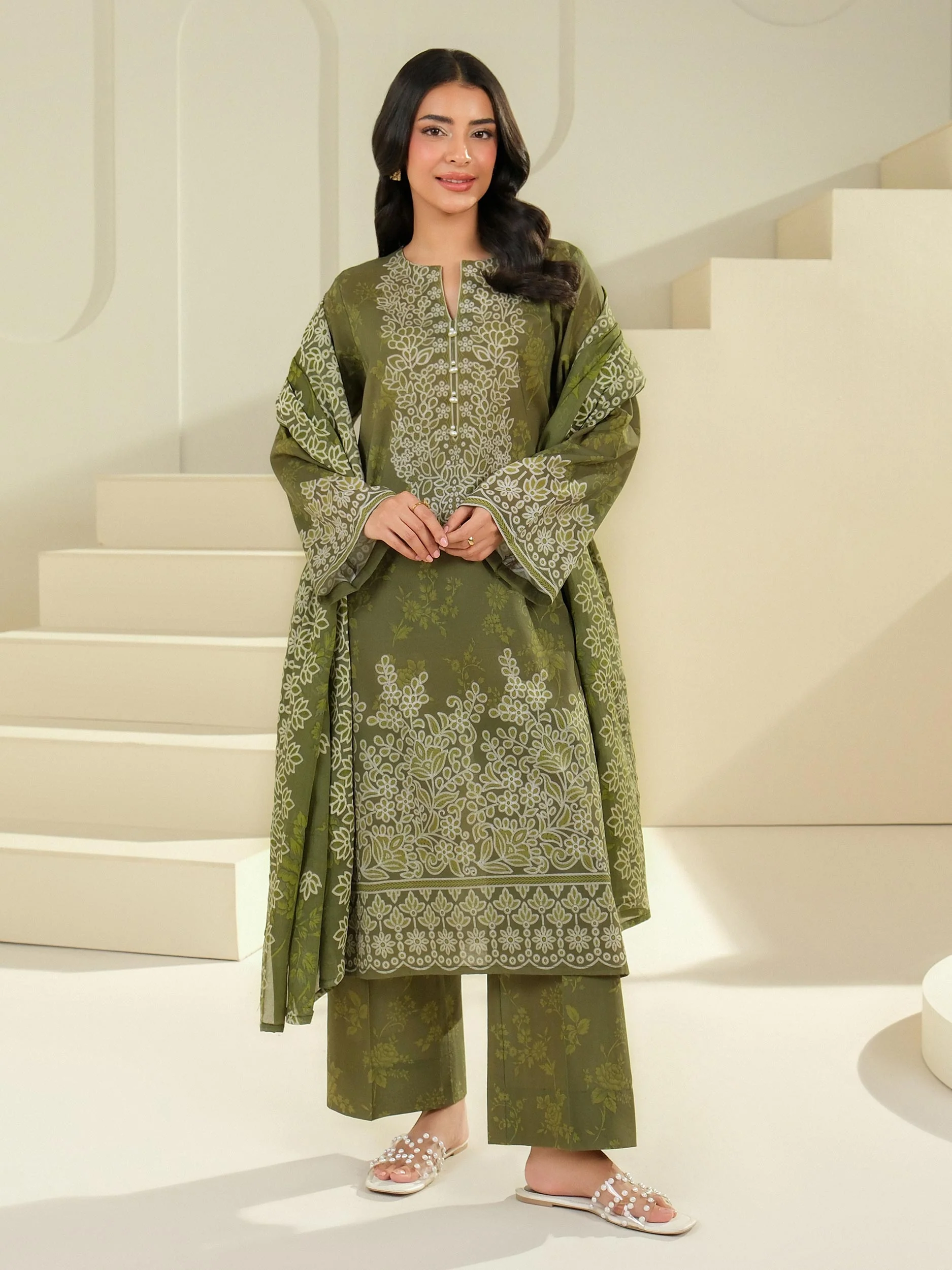 3 Piece Lawn Suit-Paste Print (Unstitched) - Image 3