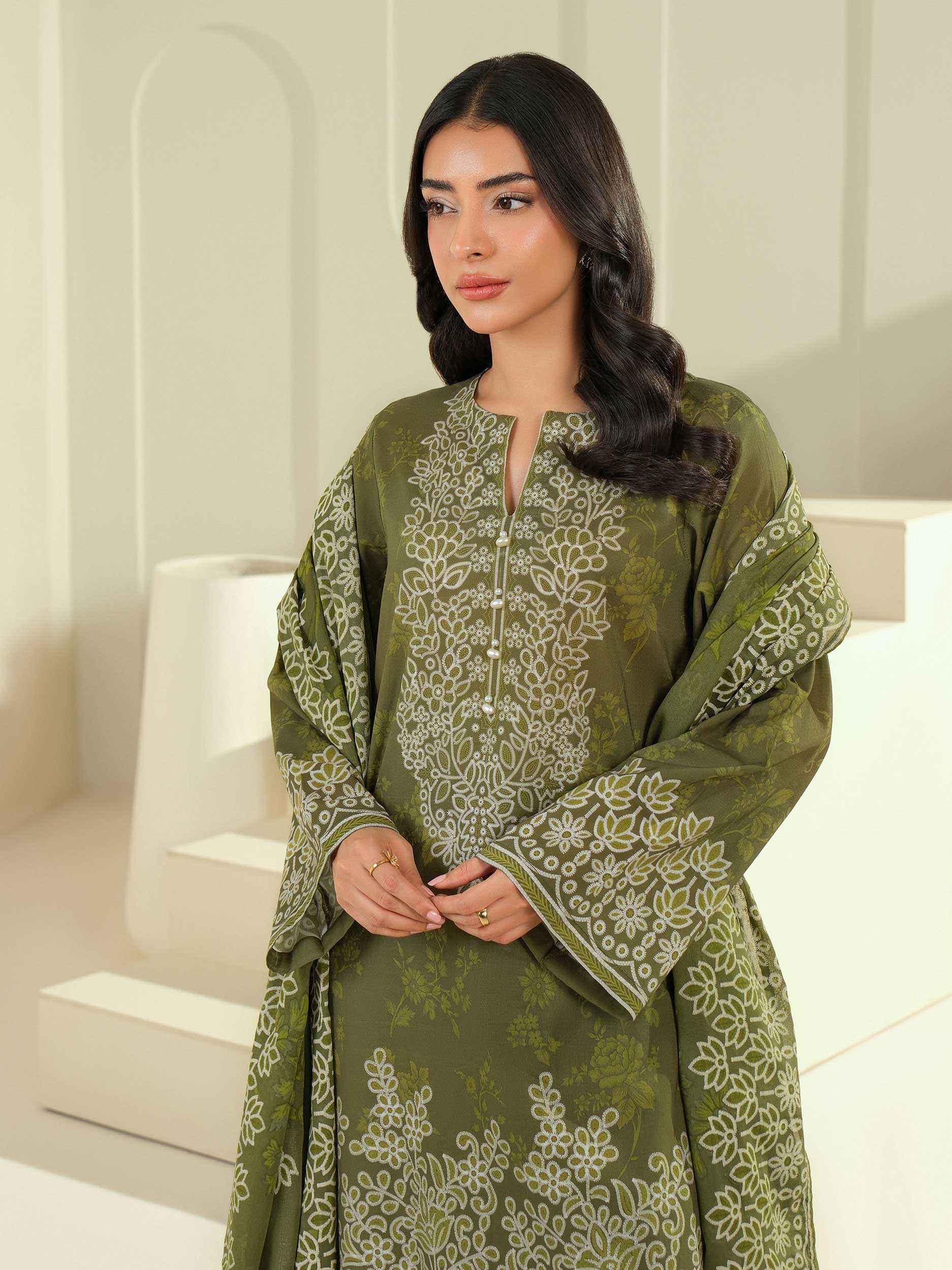 3 Piece Lawn Suit-Paste Print (Unstitched) - Image 5