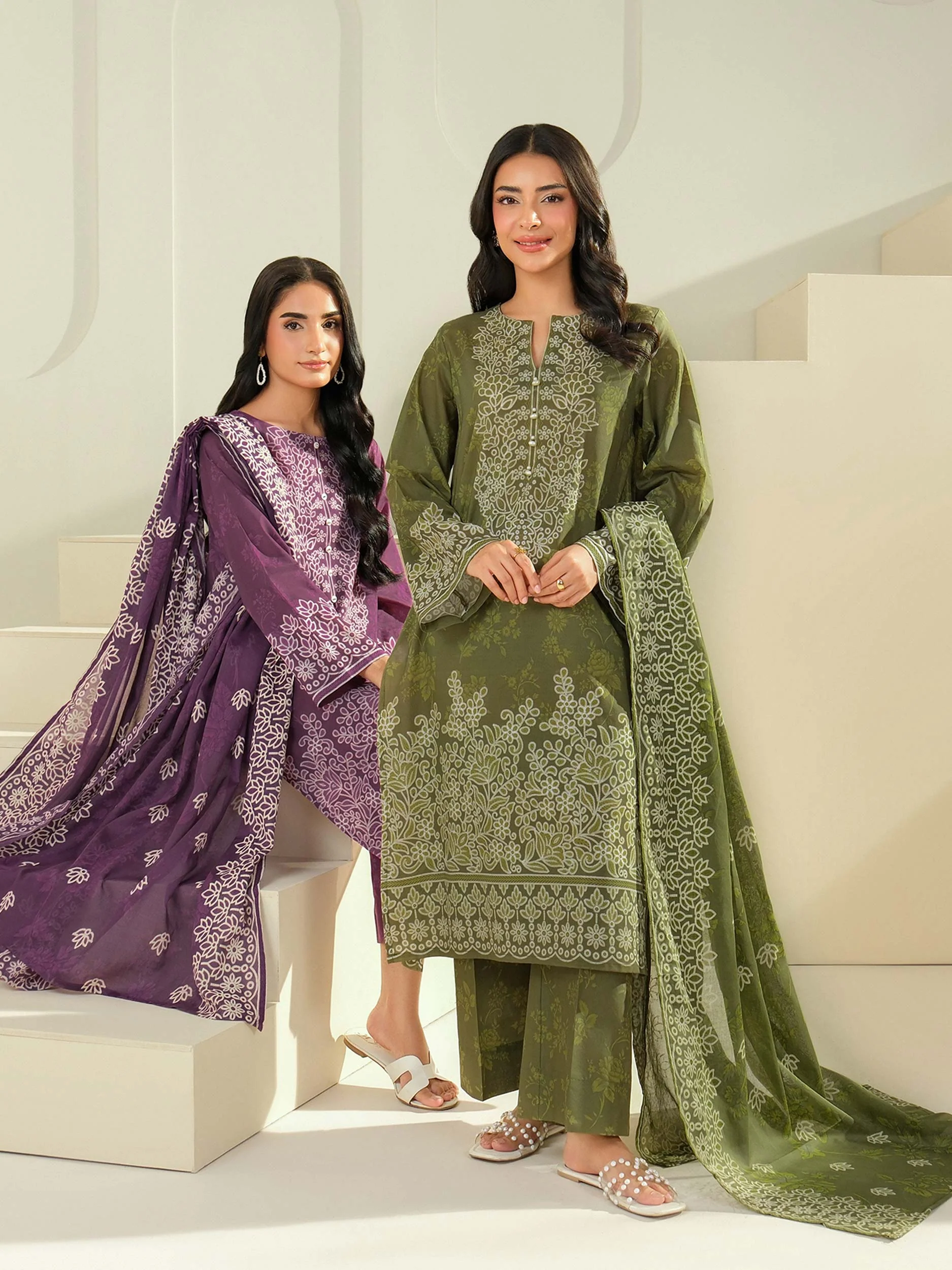 3 Piece Lawn Suit-Paste Print (Unstitched) - Image 8