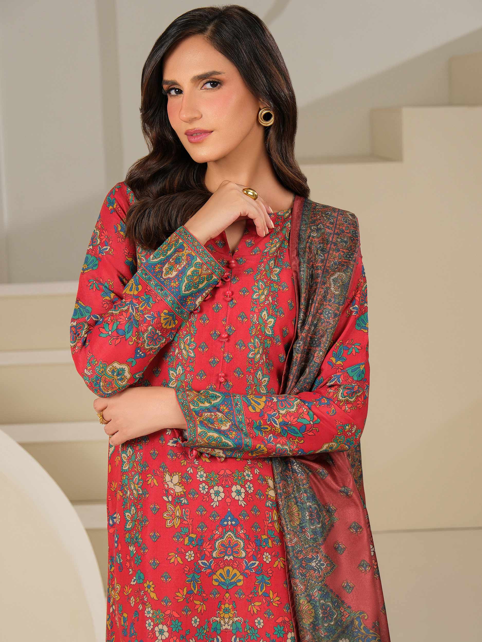 3 Piece Silk Suit-Printed (Unstitched) - Image 6