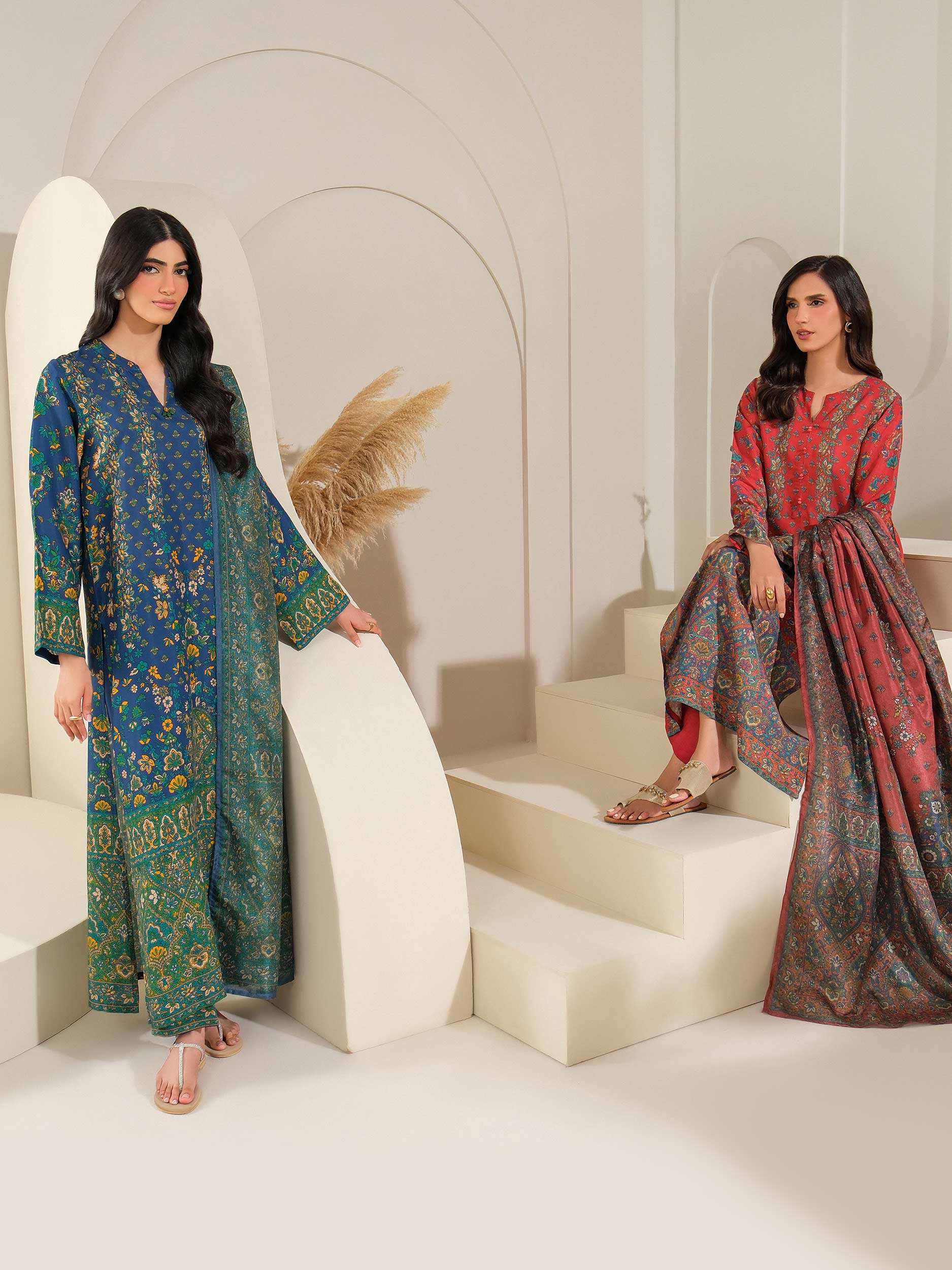 3 Piece Silk Suit-Printed (Unstitched) - Image 7
