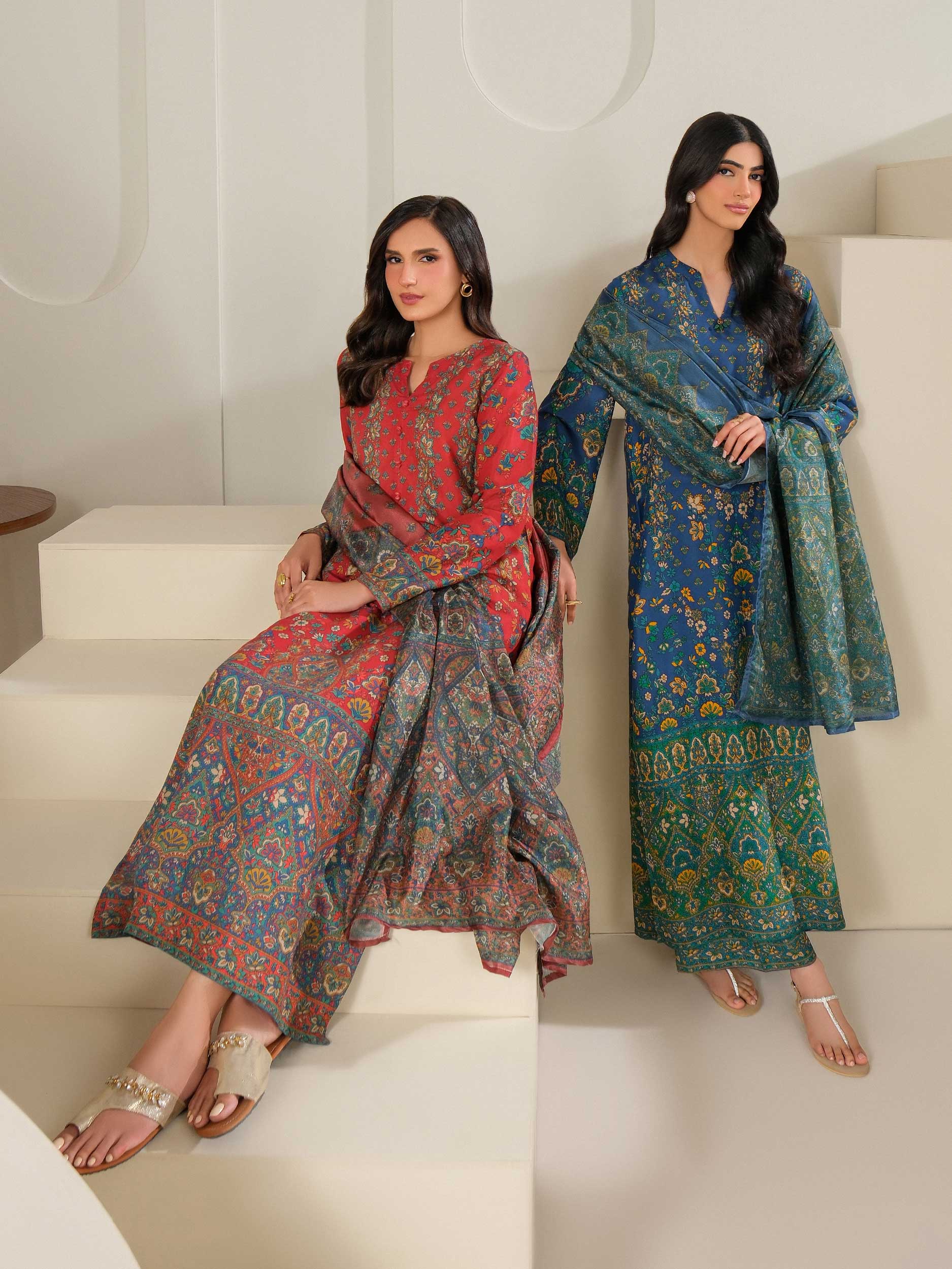 3 Piece Silk Suit-Printed (Unstitched) - Image 8