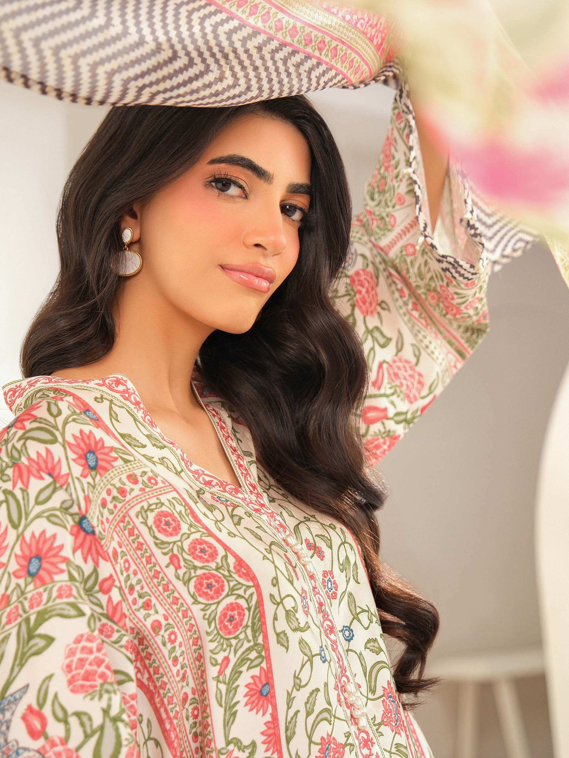 3 Piece Silk Suit-Printed (Unstitched) - Image 11