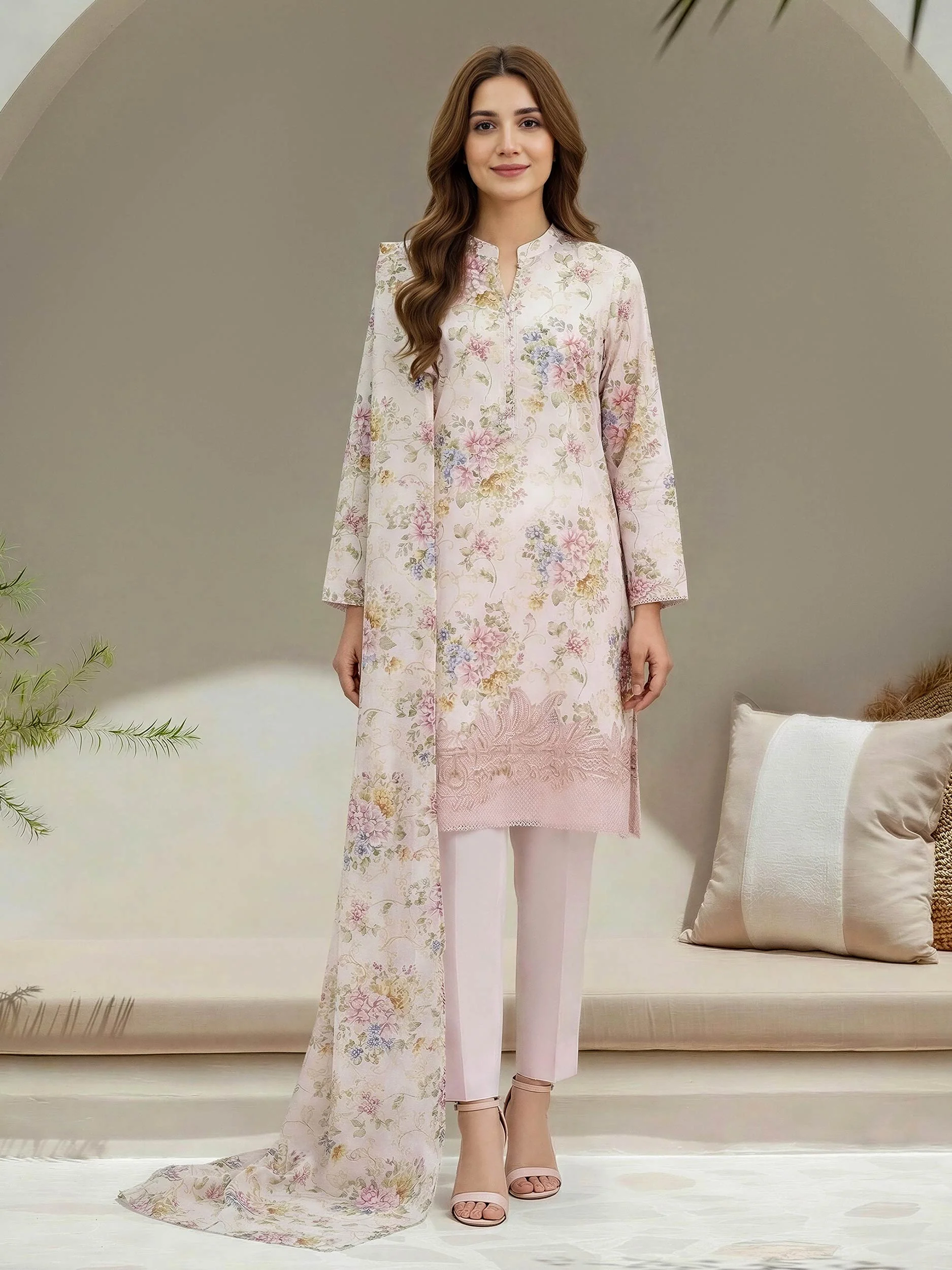 3 Piece Lawn Suit-Printed (Unstitched) - Image 2