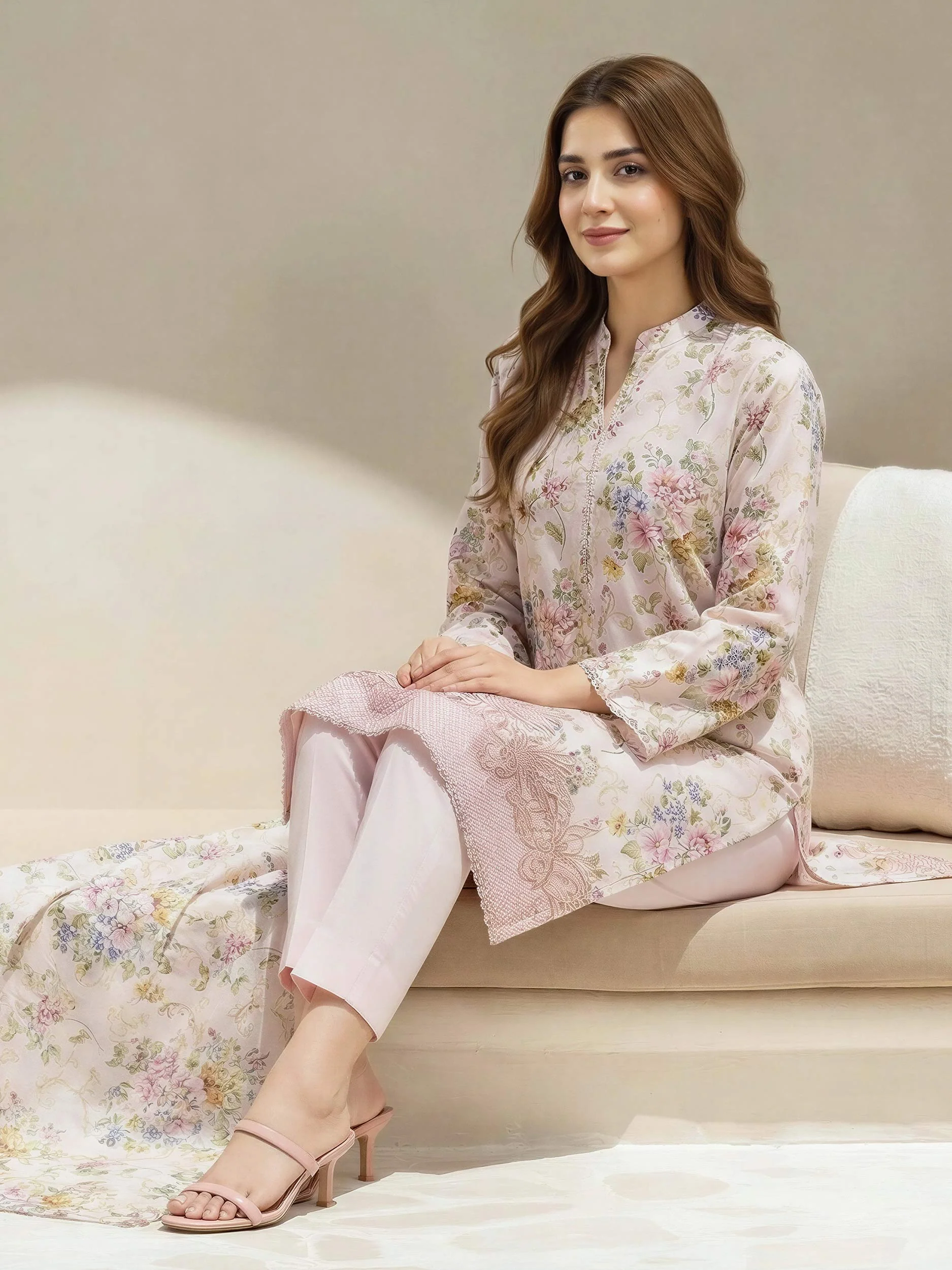 3 Piece Lawn Suit-Printed (Unstitched) - Image 3