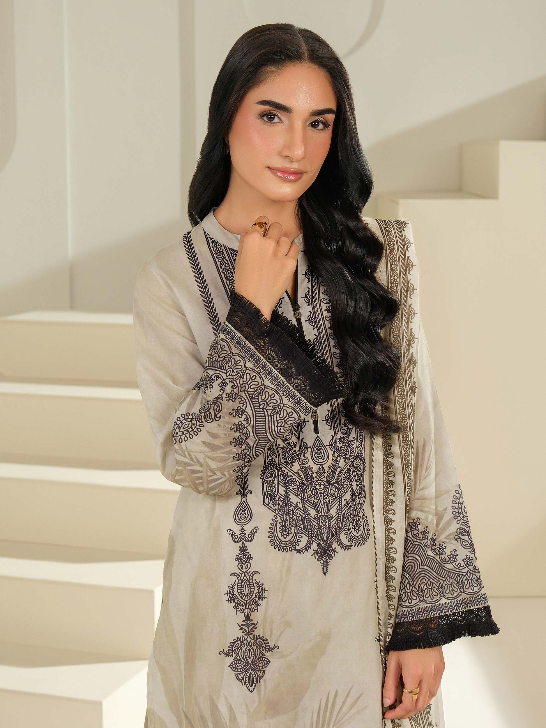 2 Piece Lawn Suit-Printed (Unstitched) - Image 4