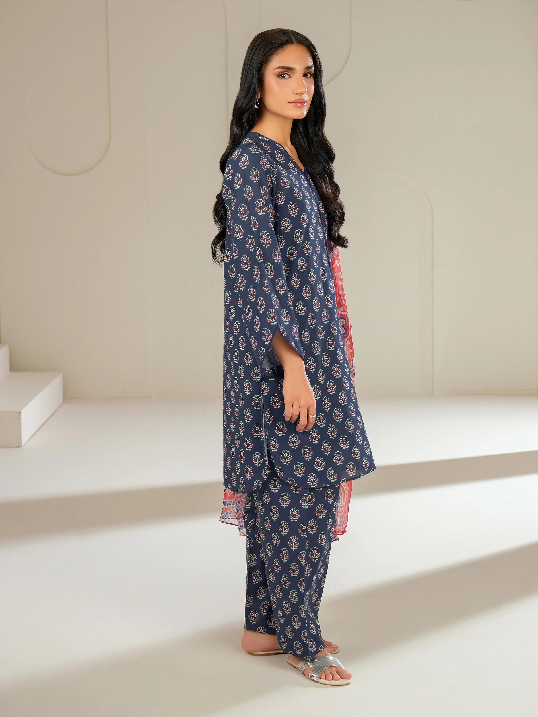 3 Piece Lawn Suit-Printed (Unstitched) - Image 3