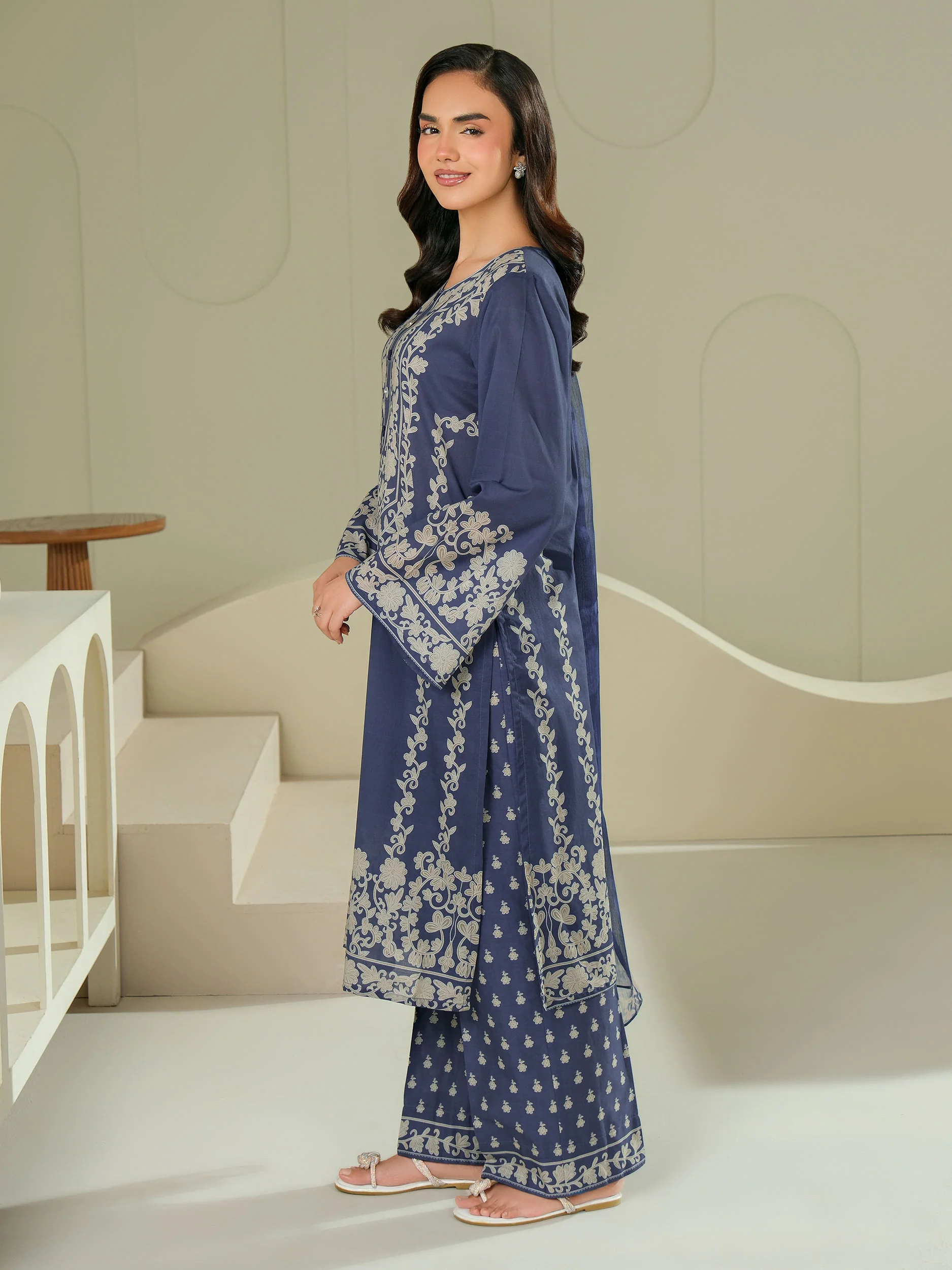 3 Piece Lawn Suit-Printed (Unstitched) - Image 3