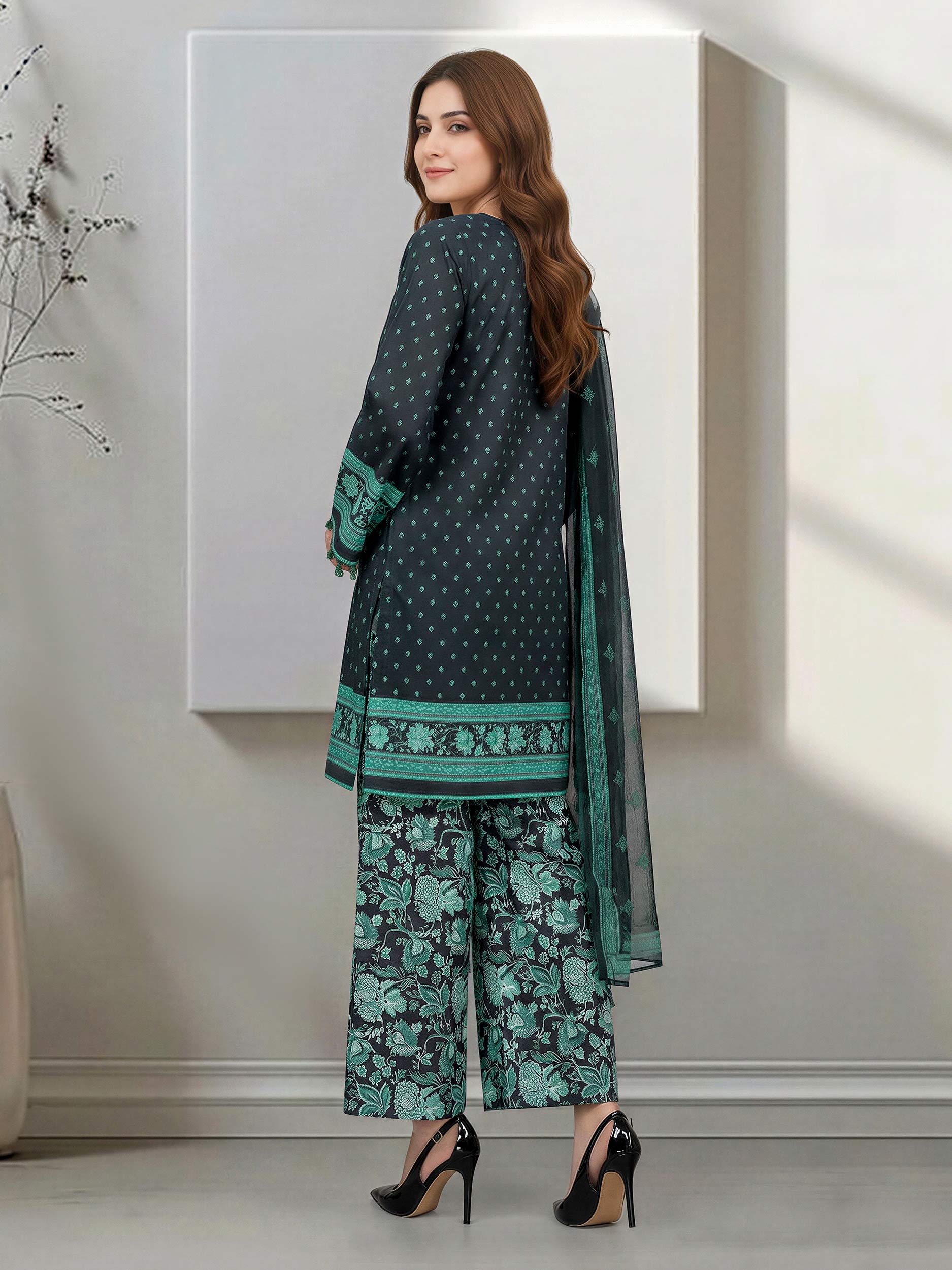 3 Piece Lawn Suit (Unstitched) - Image 3
