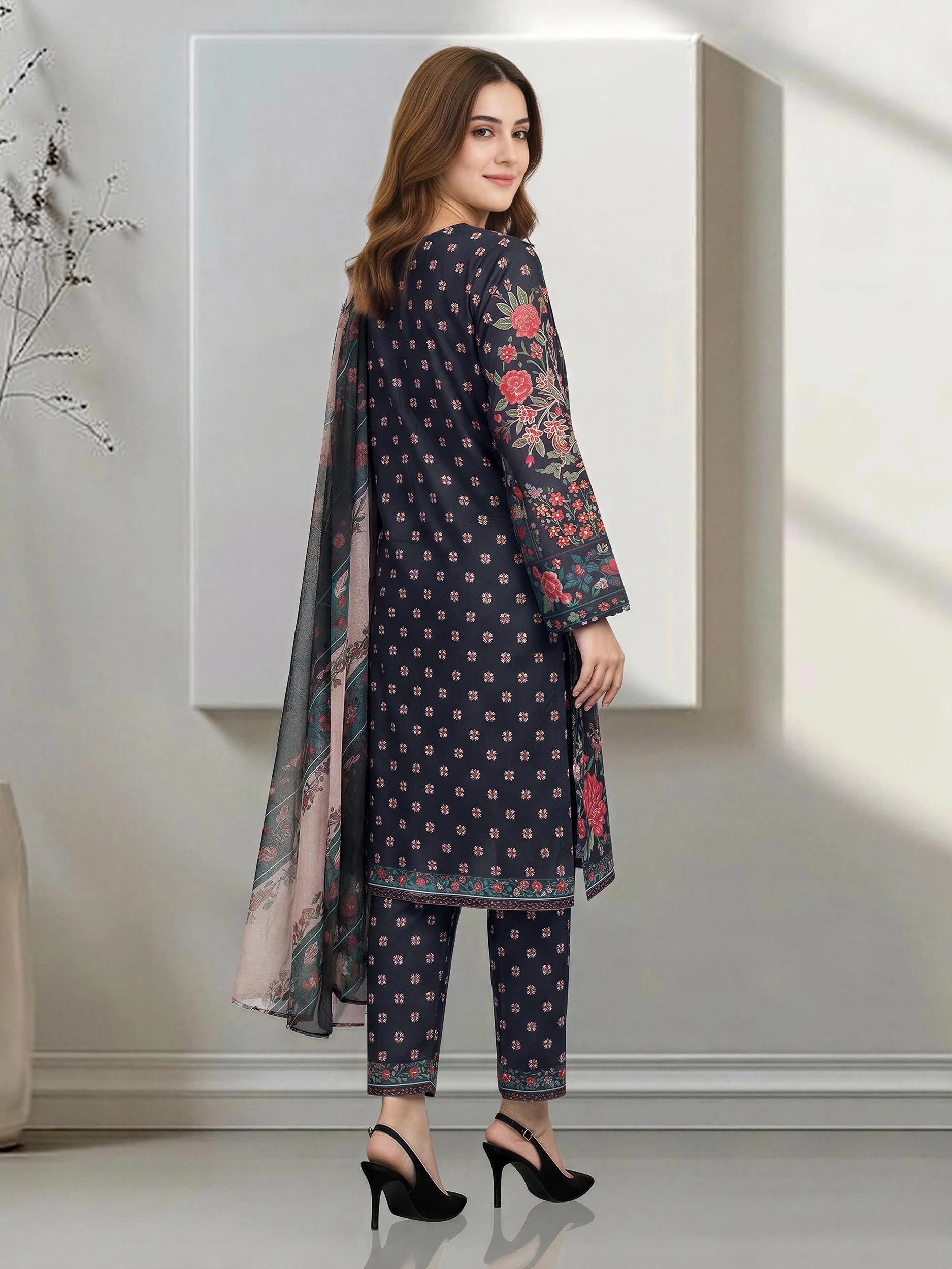 3 Piece Lawn Suit (Unstitched) - Image 3