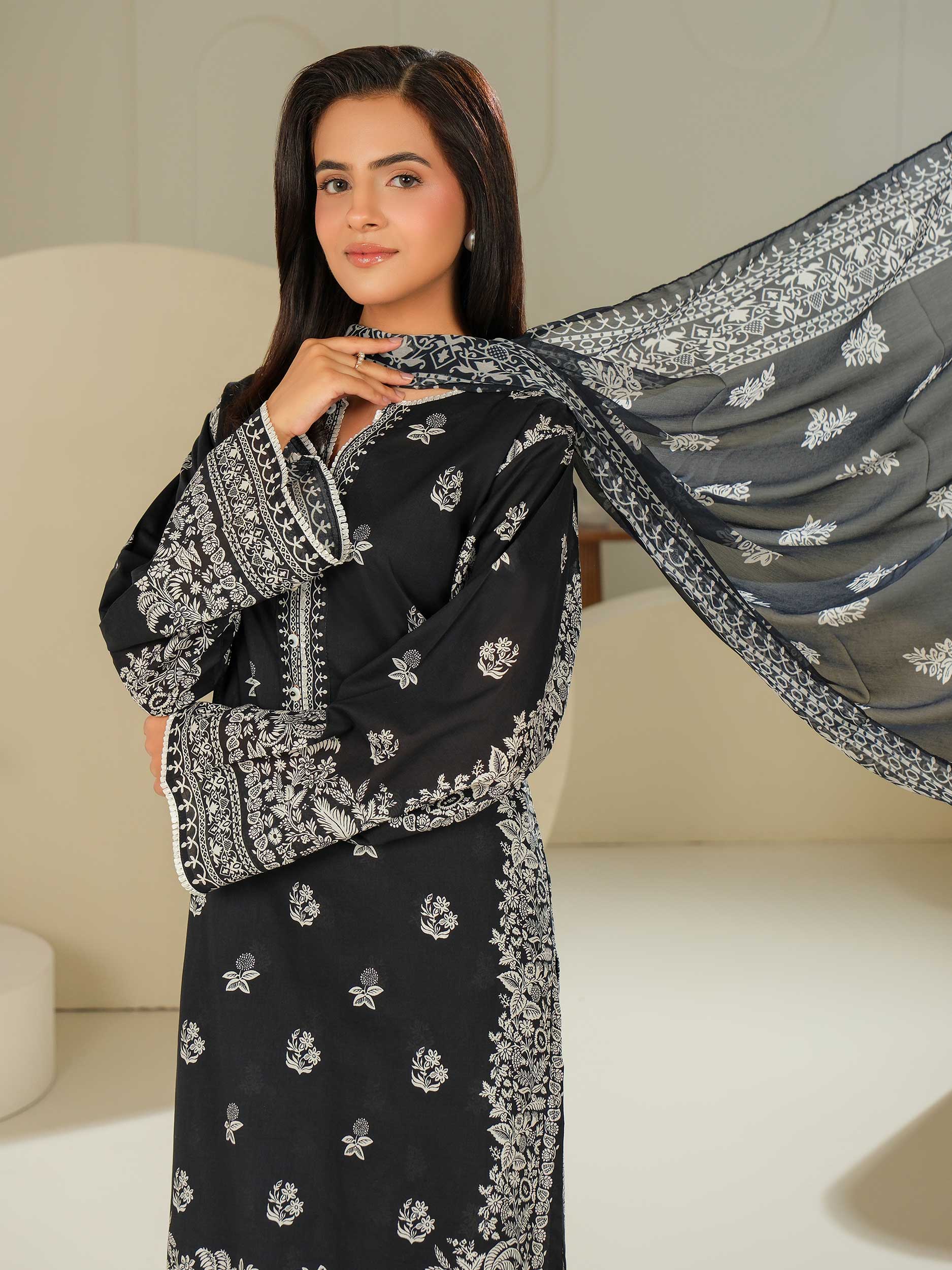 3 Piece Lawn Suit-Printed (Unstitched) - Image 5