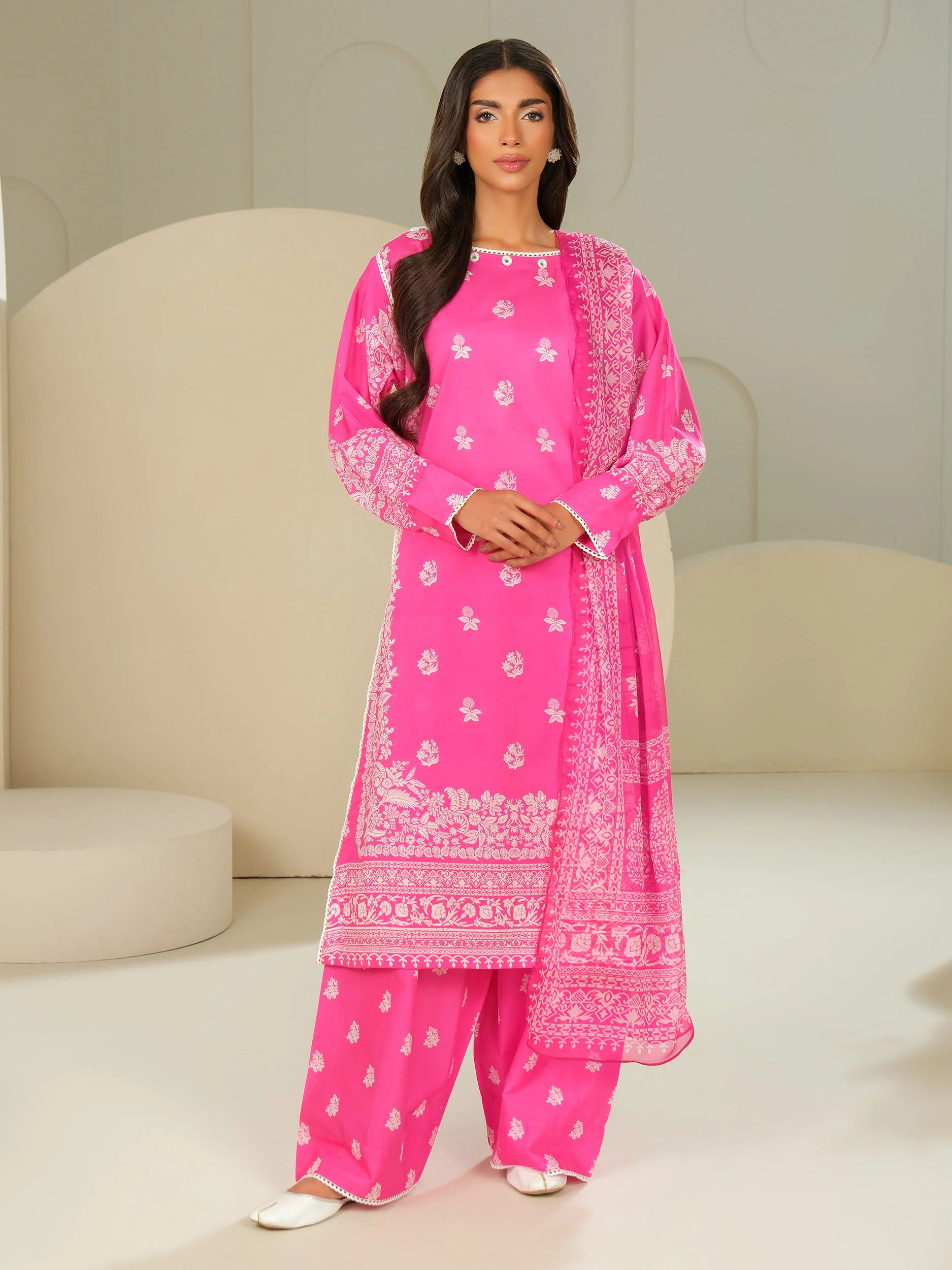 3 Piece Lawn Suit-Printed (Unstitched) - Image 3