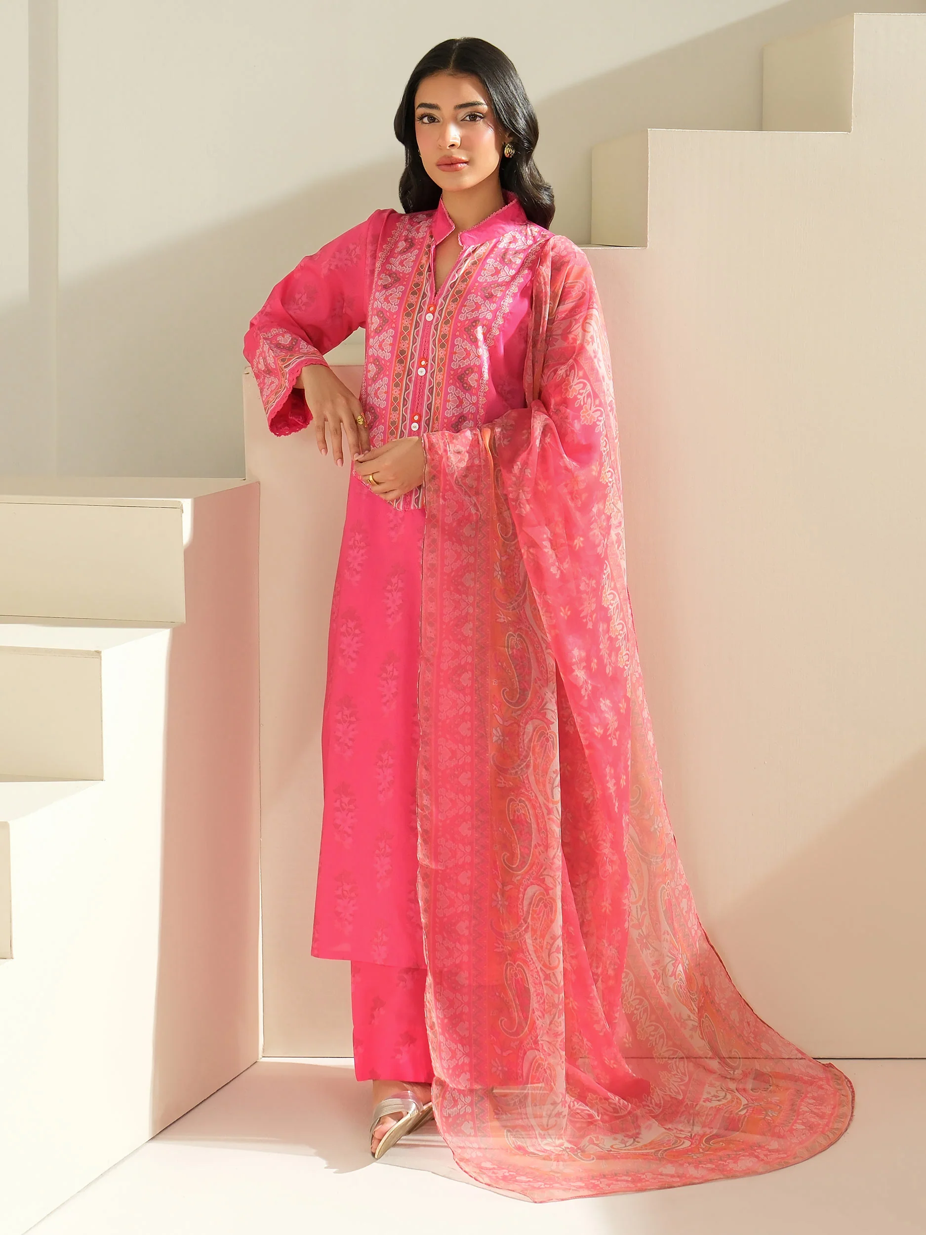3 Piece Lawn Suit-Printed (Unstitched) - Image 4