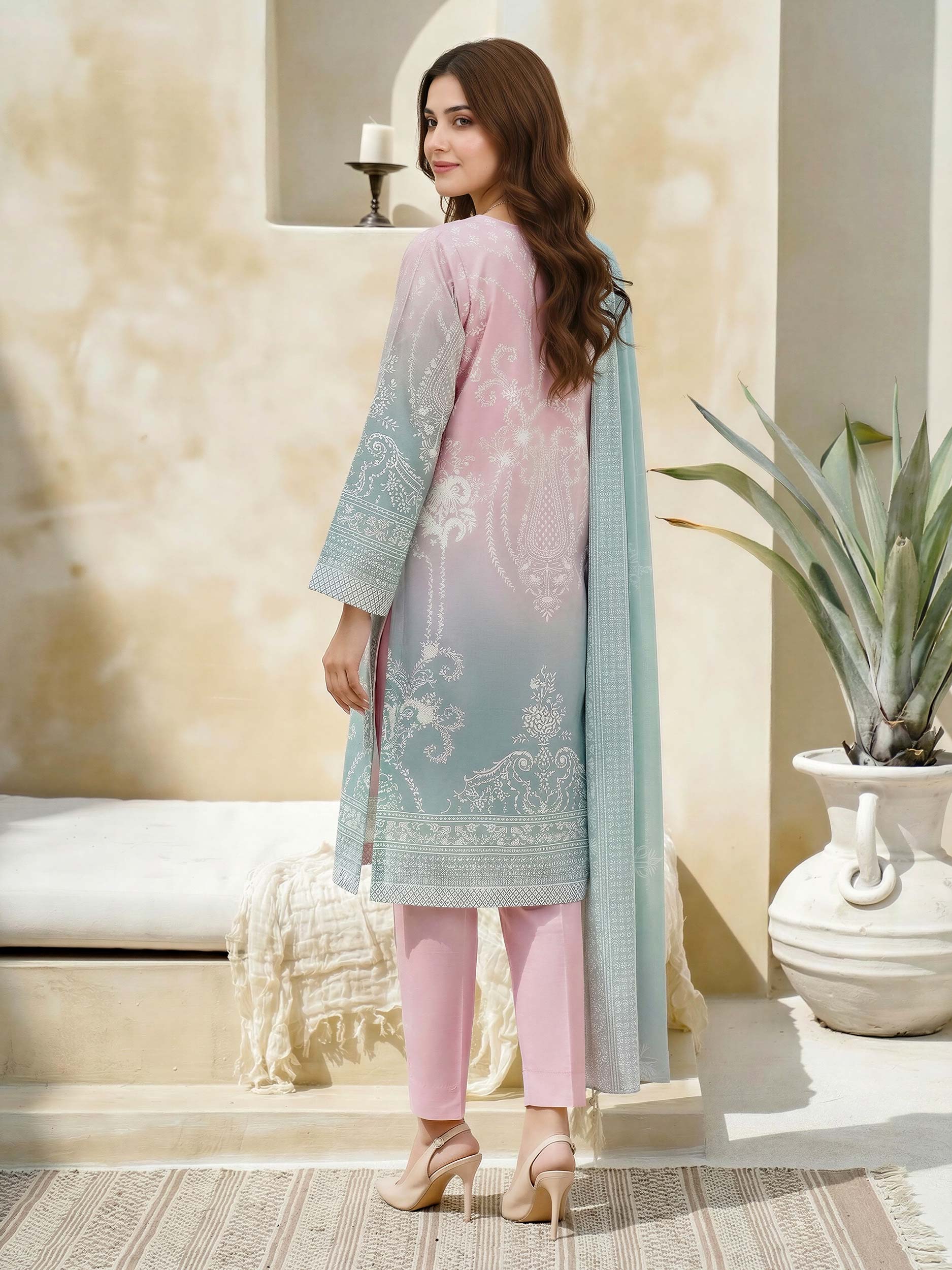 3 Piece Lawn Suit-Embroidered (Unstitched) - Image 2