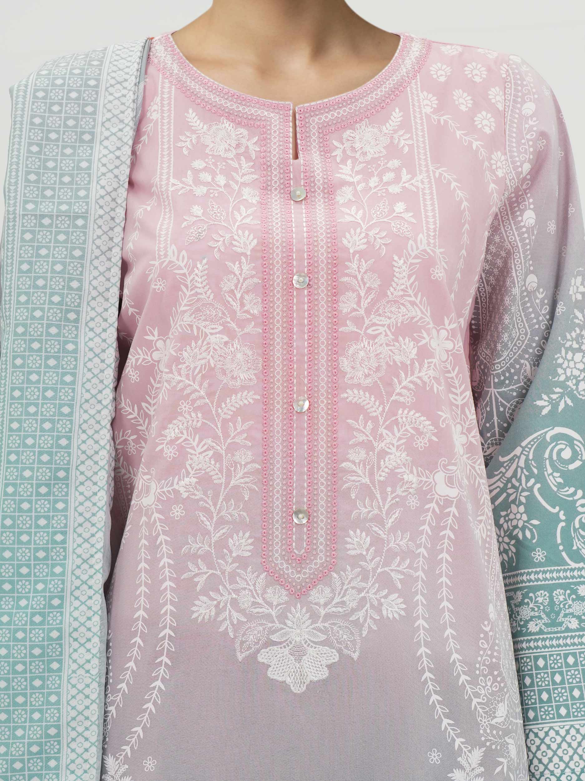 3 Piece Lawn Suit-Embroidered (Unstitched) - Image 4