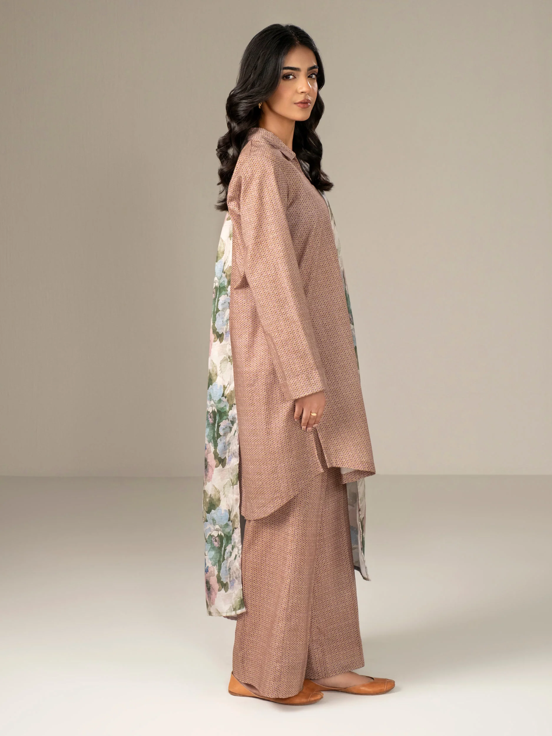 3 Piece Khaddar Suit-Paste Print (Unstitched) - Image 3