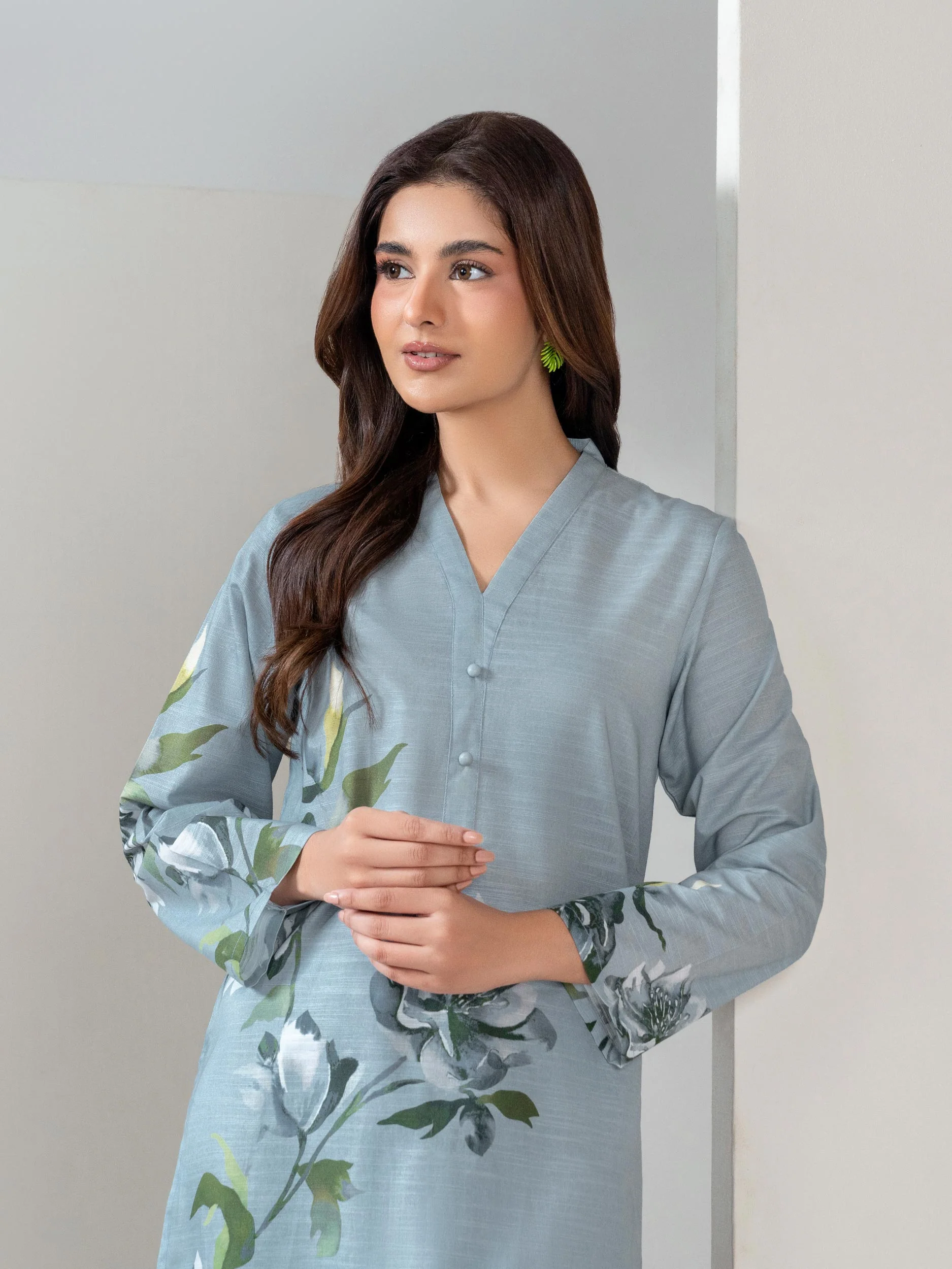 2 Piece Slub Khaddar Suit (Unstitched) - Image 5