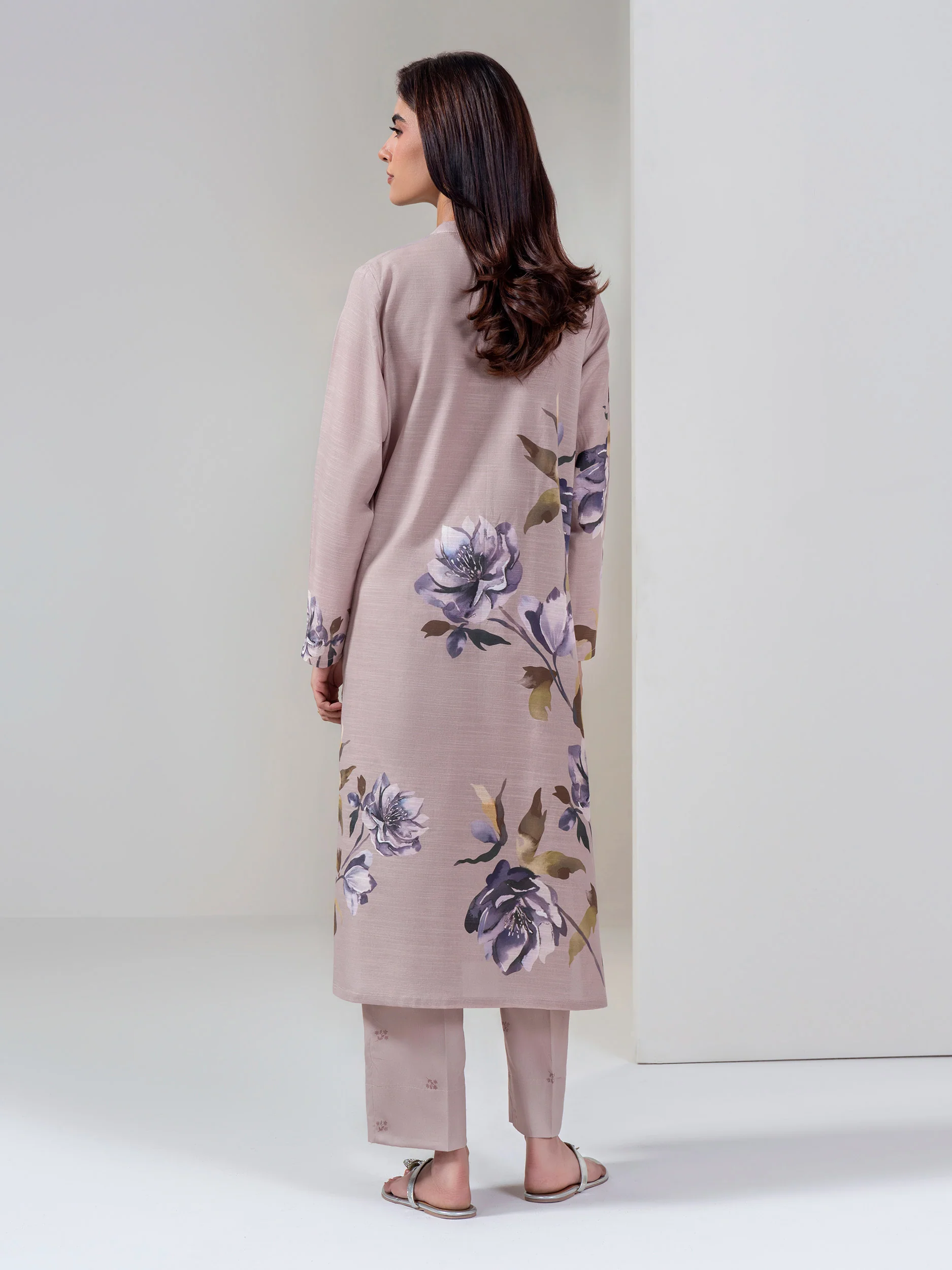 2 Piece Slub Khaddar Suit (Unstitched) - Image 3