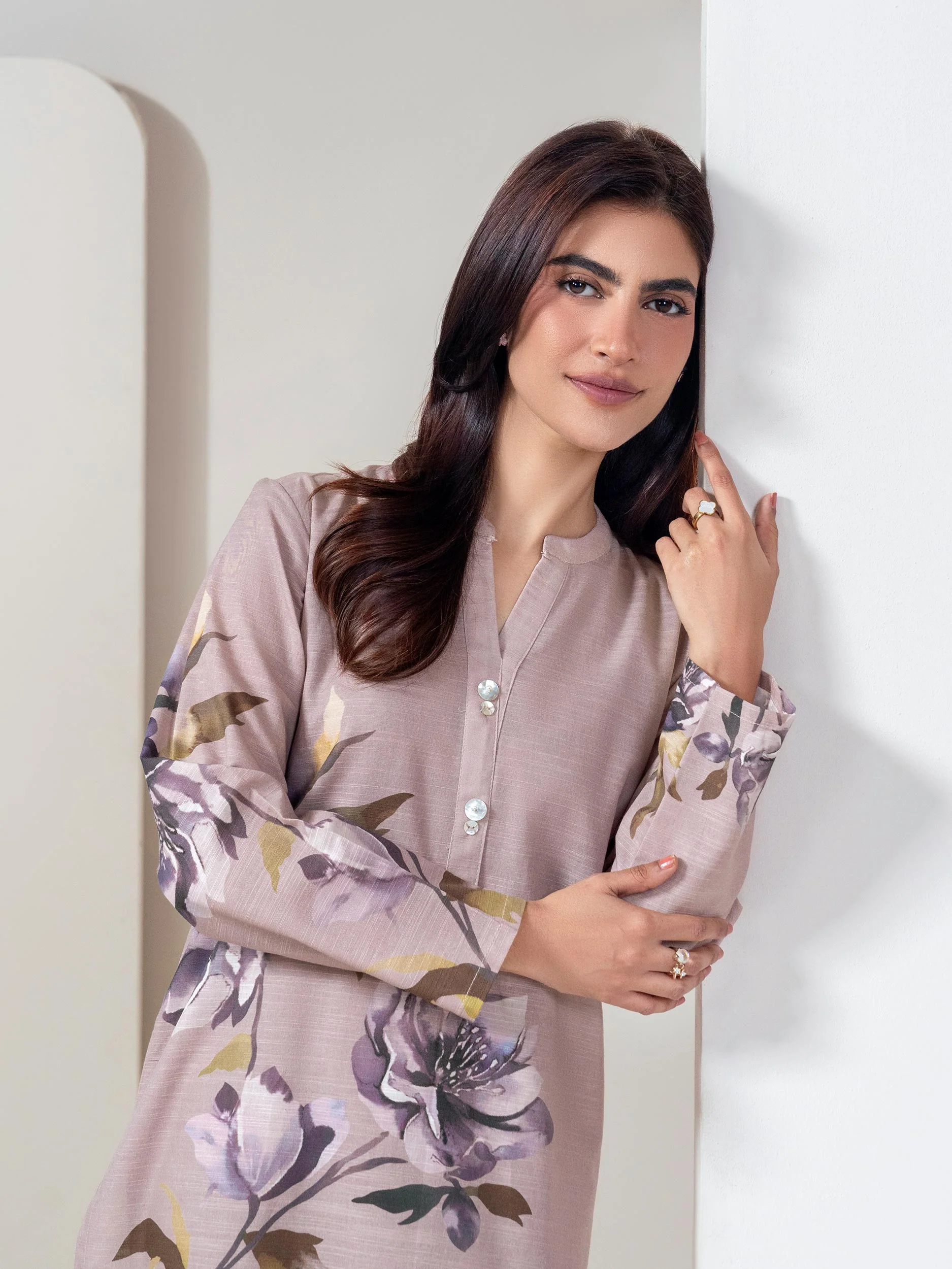 2 Piece Slub Khaddar Suit (Unstitched) - Image 4